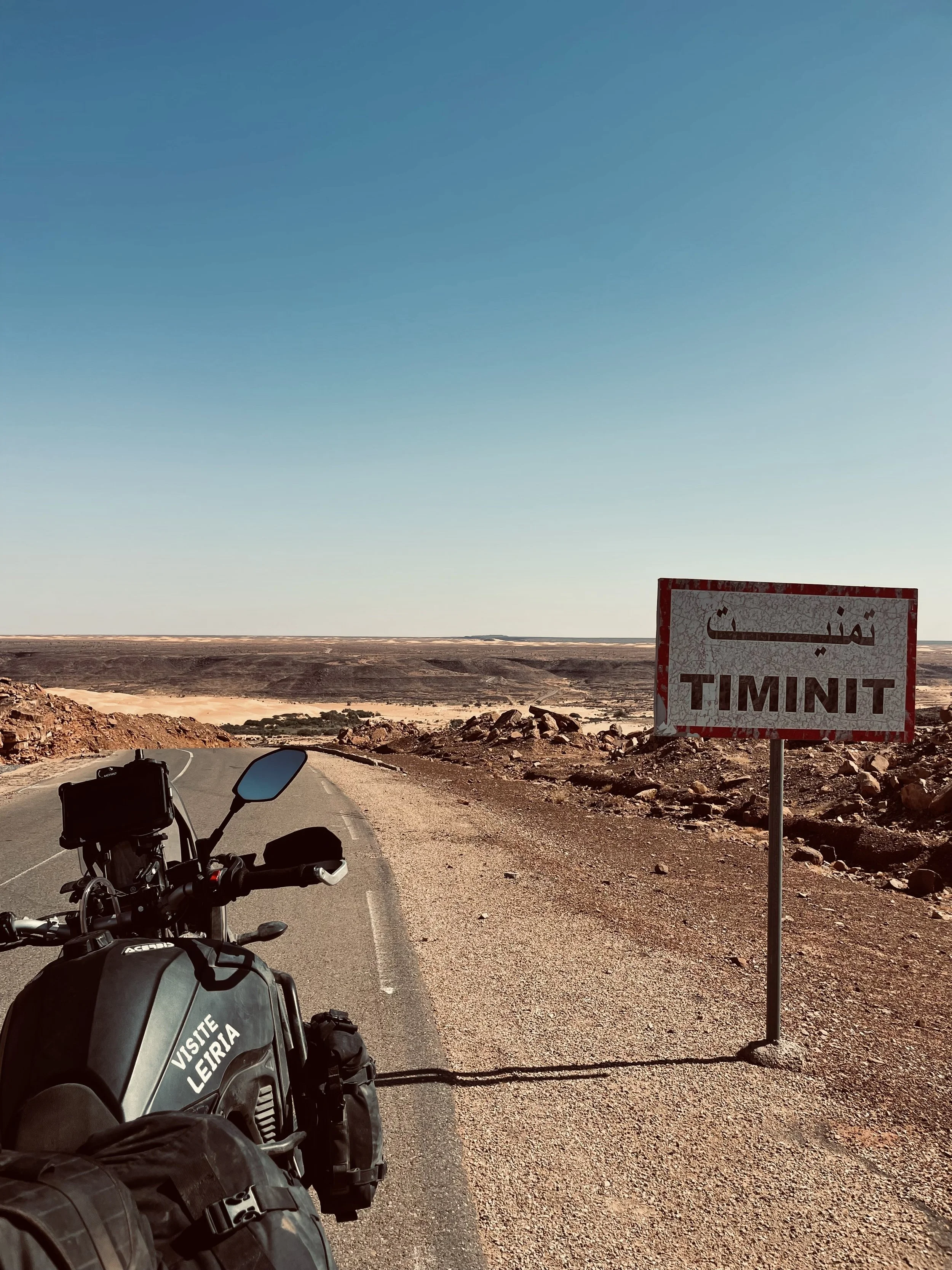 Yamaha Ténére 700 motorcycle in Timinit Mauritania during Beyond T7nnis mission
