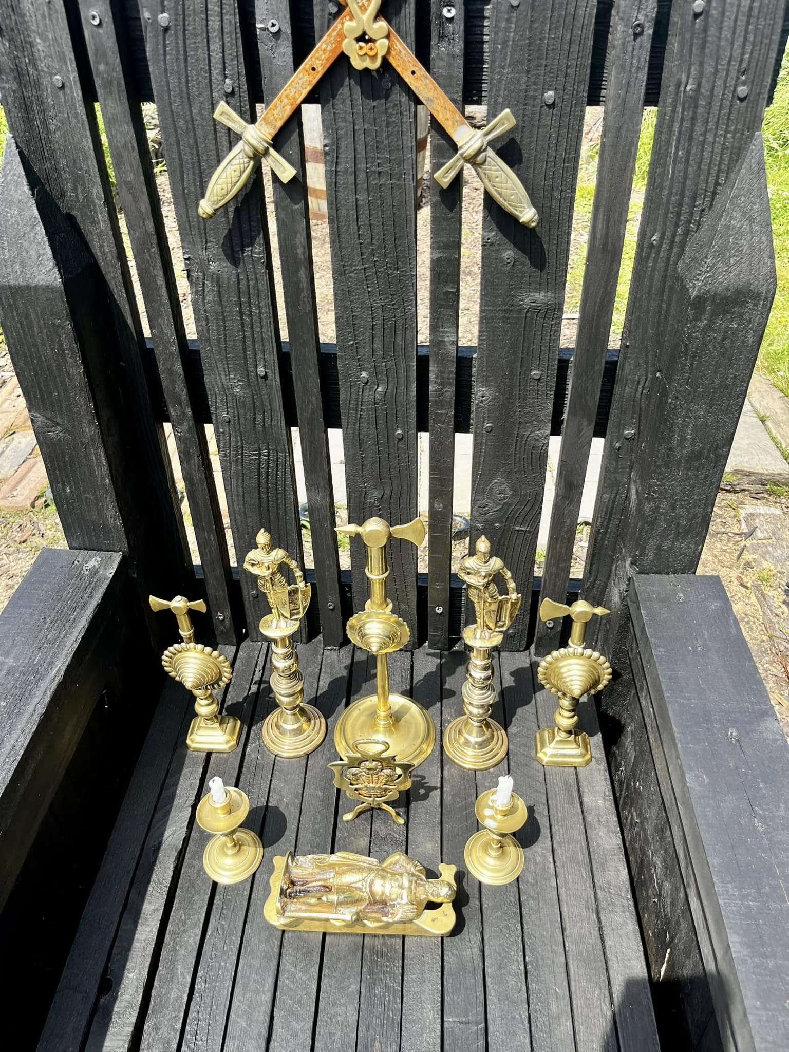 King Arthur Antique Roundtable Brass Knight