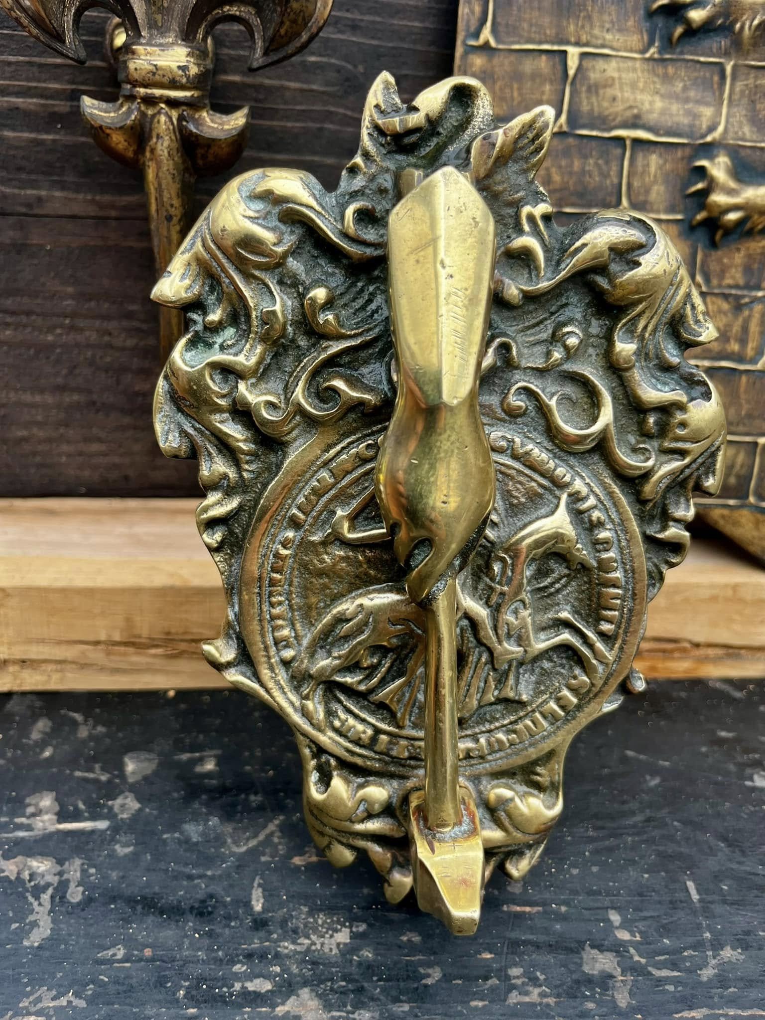 antique, collectible, medieval decor, vintage brass,
