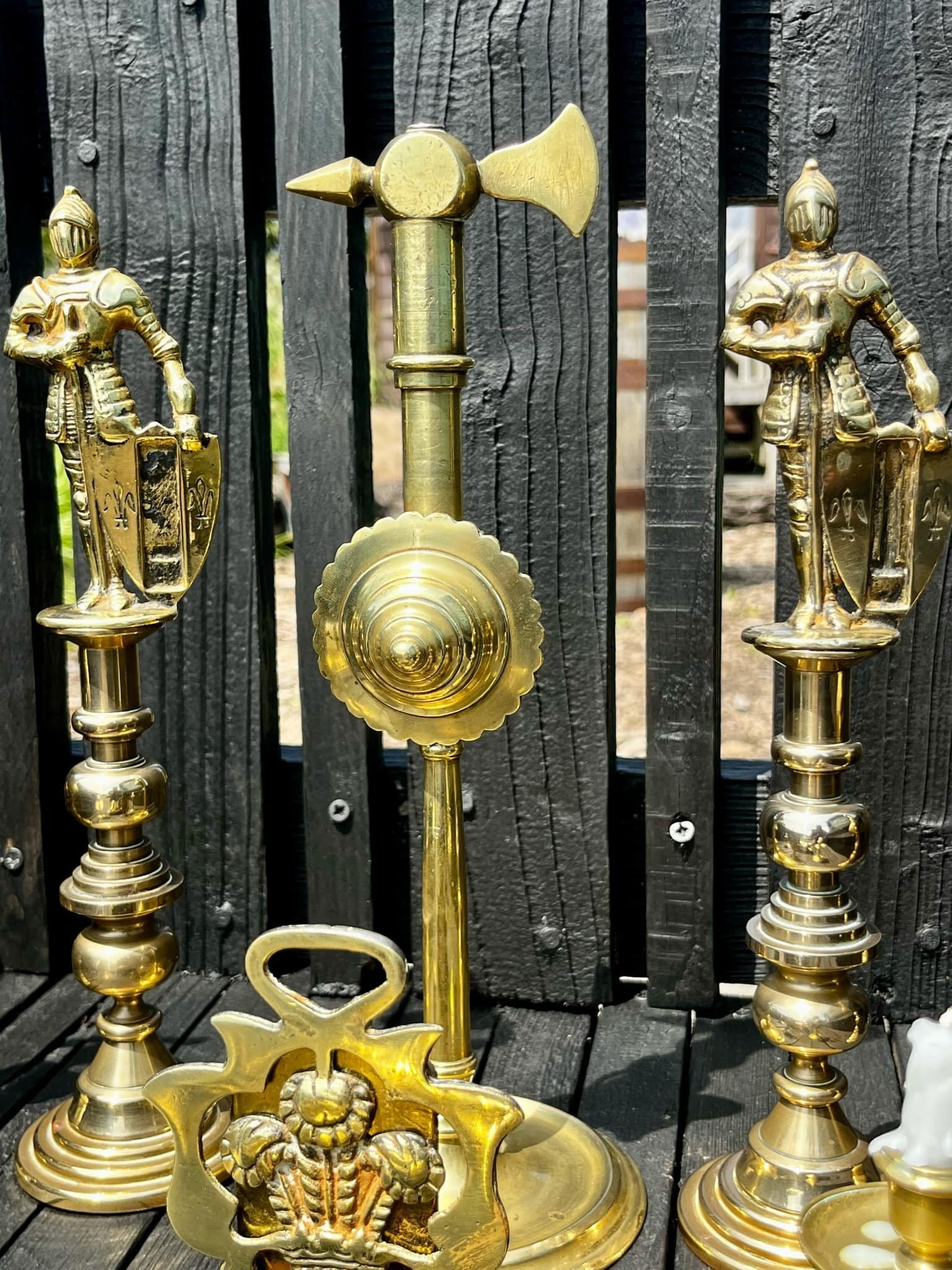 Unique handcrafted antique metal artifact