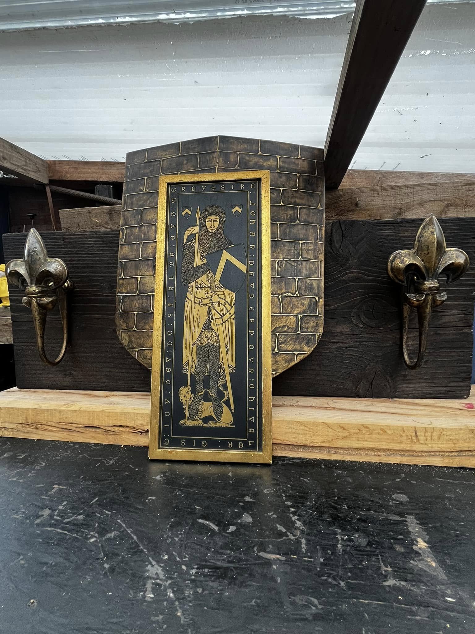 antique, collectible, medieval decor, vintage brass, knights templar, chivalry, symbolic antiques, order of the relics, the vault, curated collection, gothic interior, historical artifact, rare object