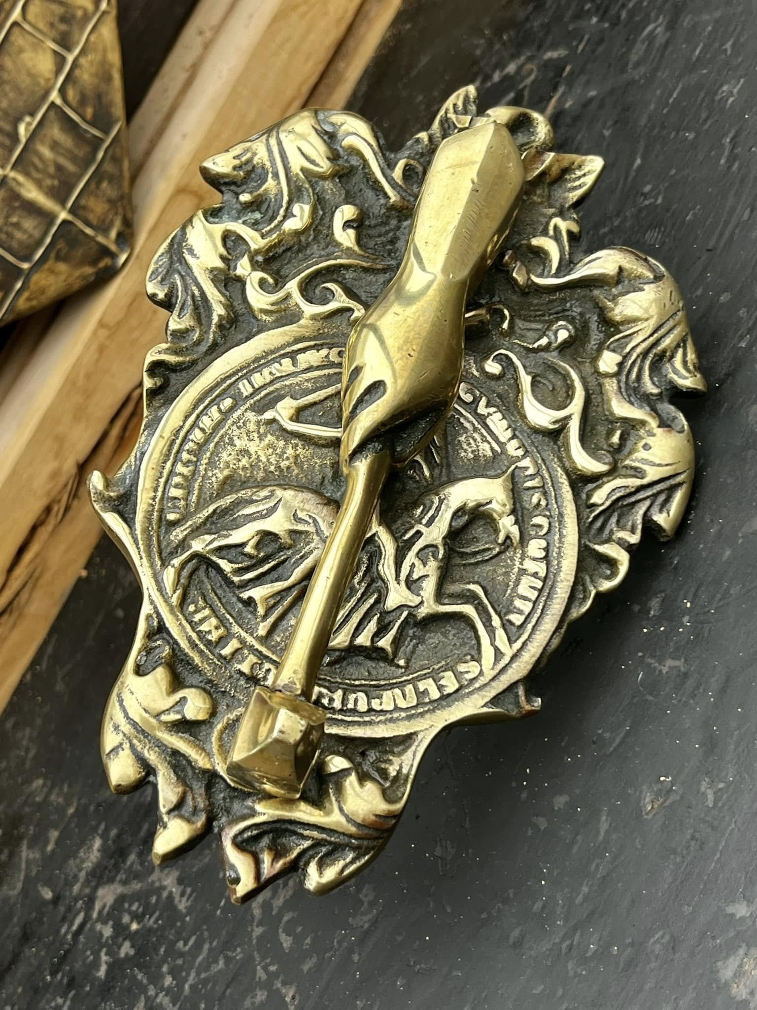 antique, collectible, medieval decor, vintage brass,