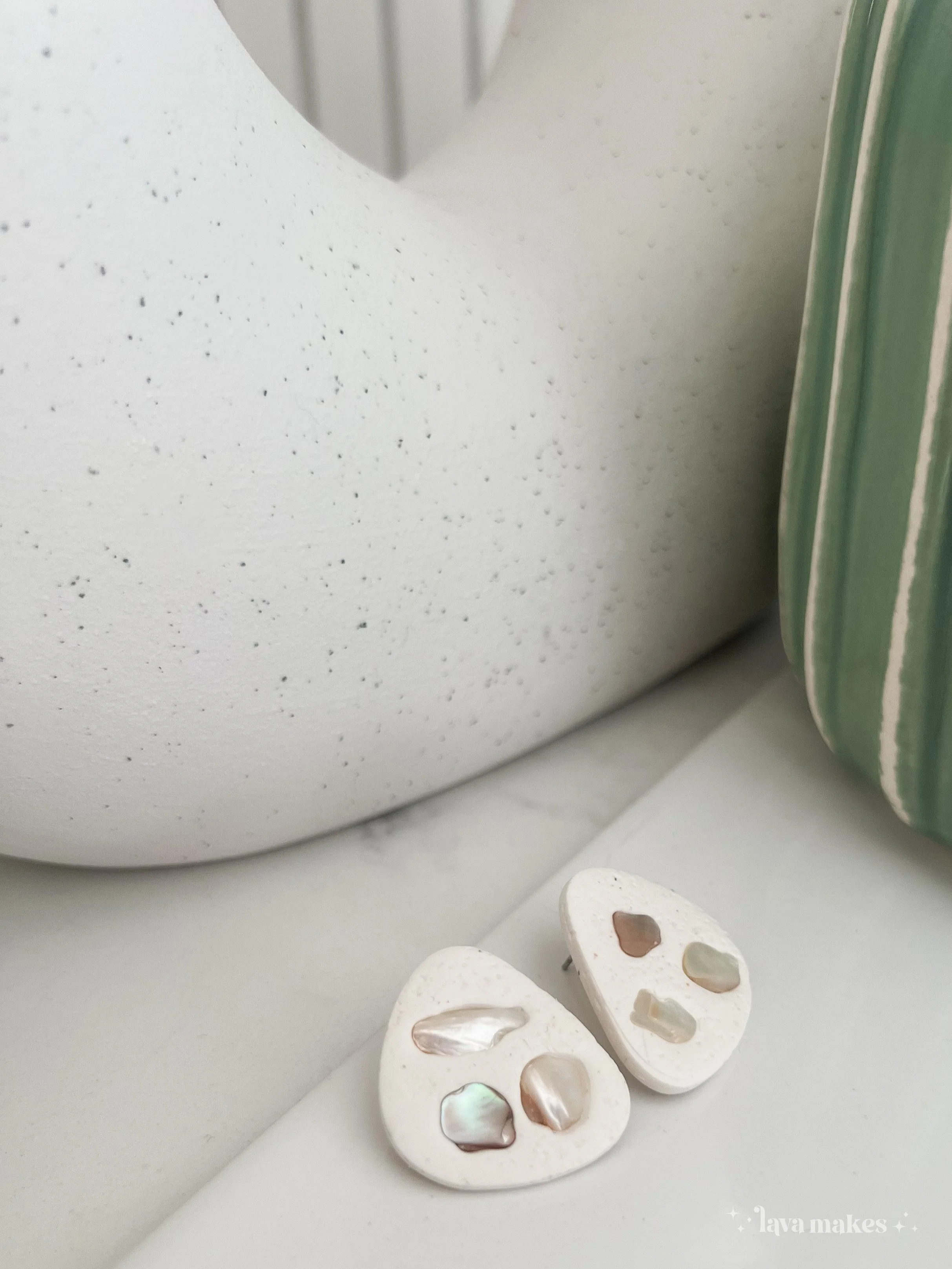 Lava-Makes-Polymer-Clay-Earrings-Abstract-Shaped-Stone-Texture-Studs-with-Shell-Pieces-2.5.jpg