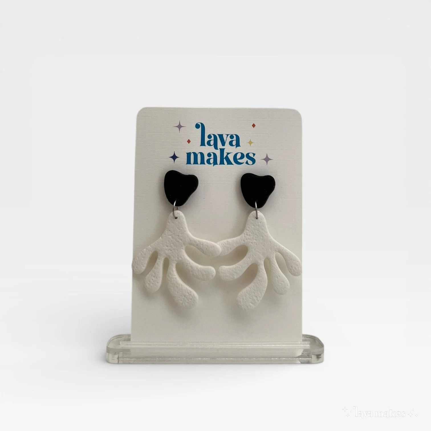 Coral Dangles in Black & White