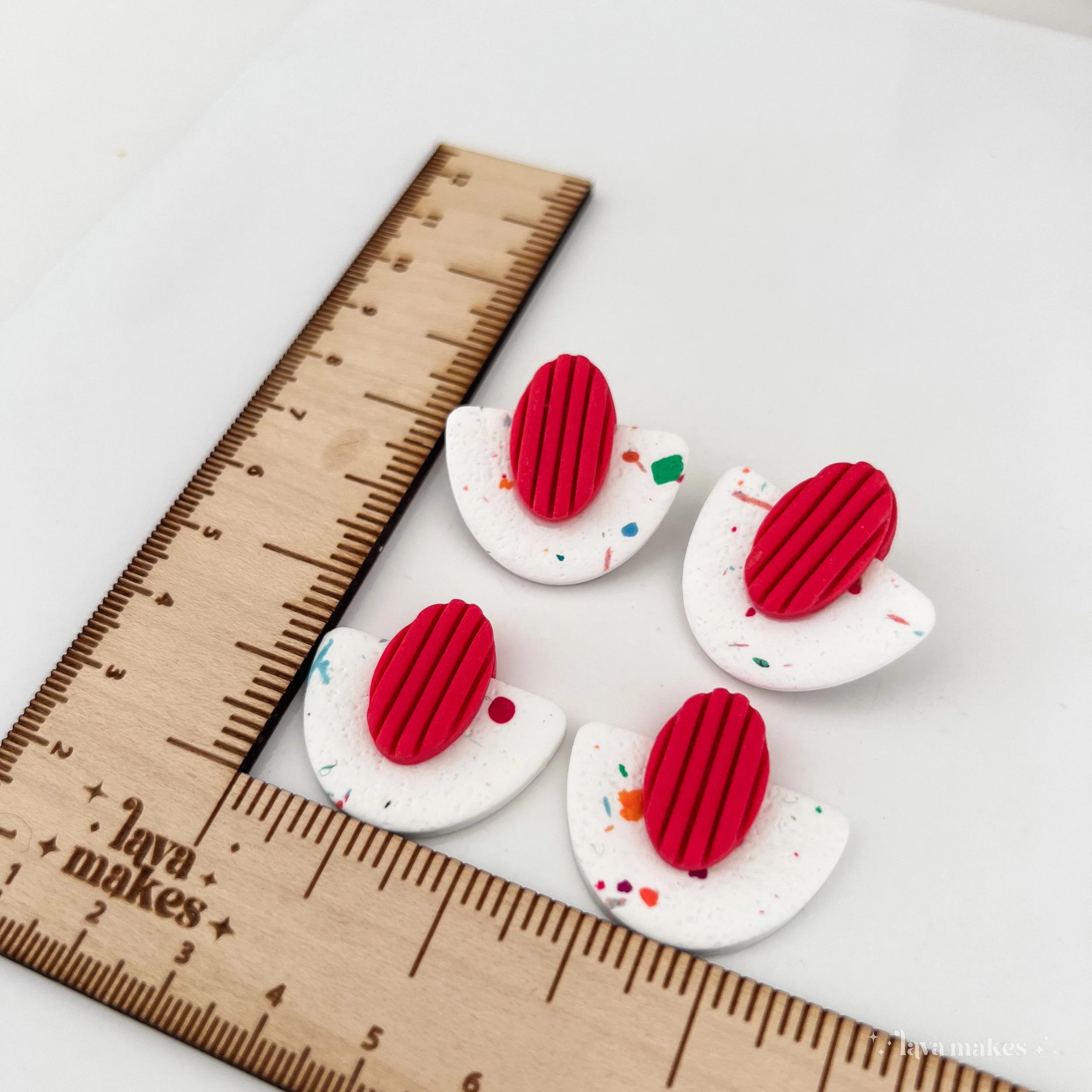 Lava-Makes-Polymer-Clay-Earrings-Soft-Geo-Semi-Circle-Oval-Studs-Textured-HotPink-White-Confetti-2.6.jpg