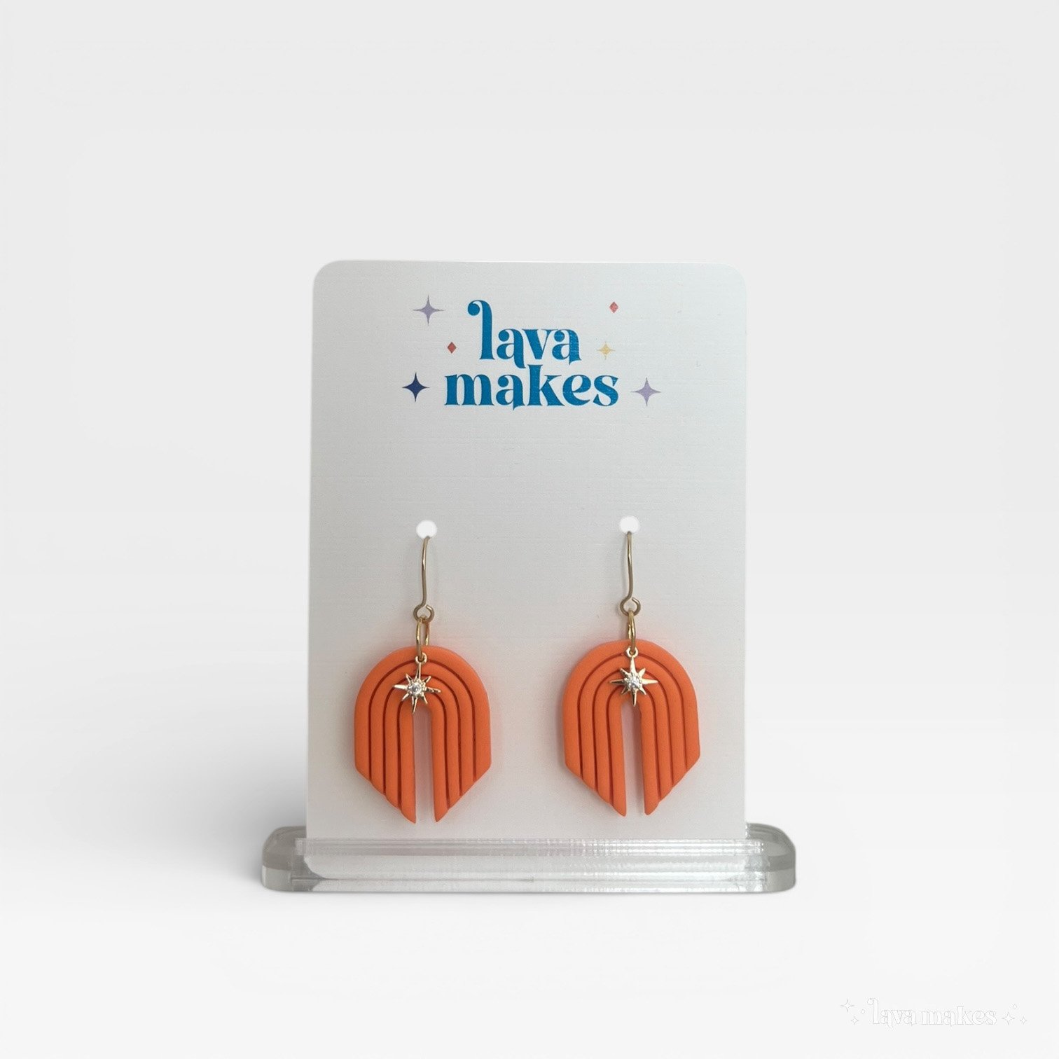 Rainbow Arch Earrings in Mango