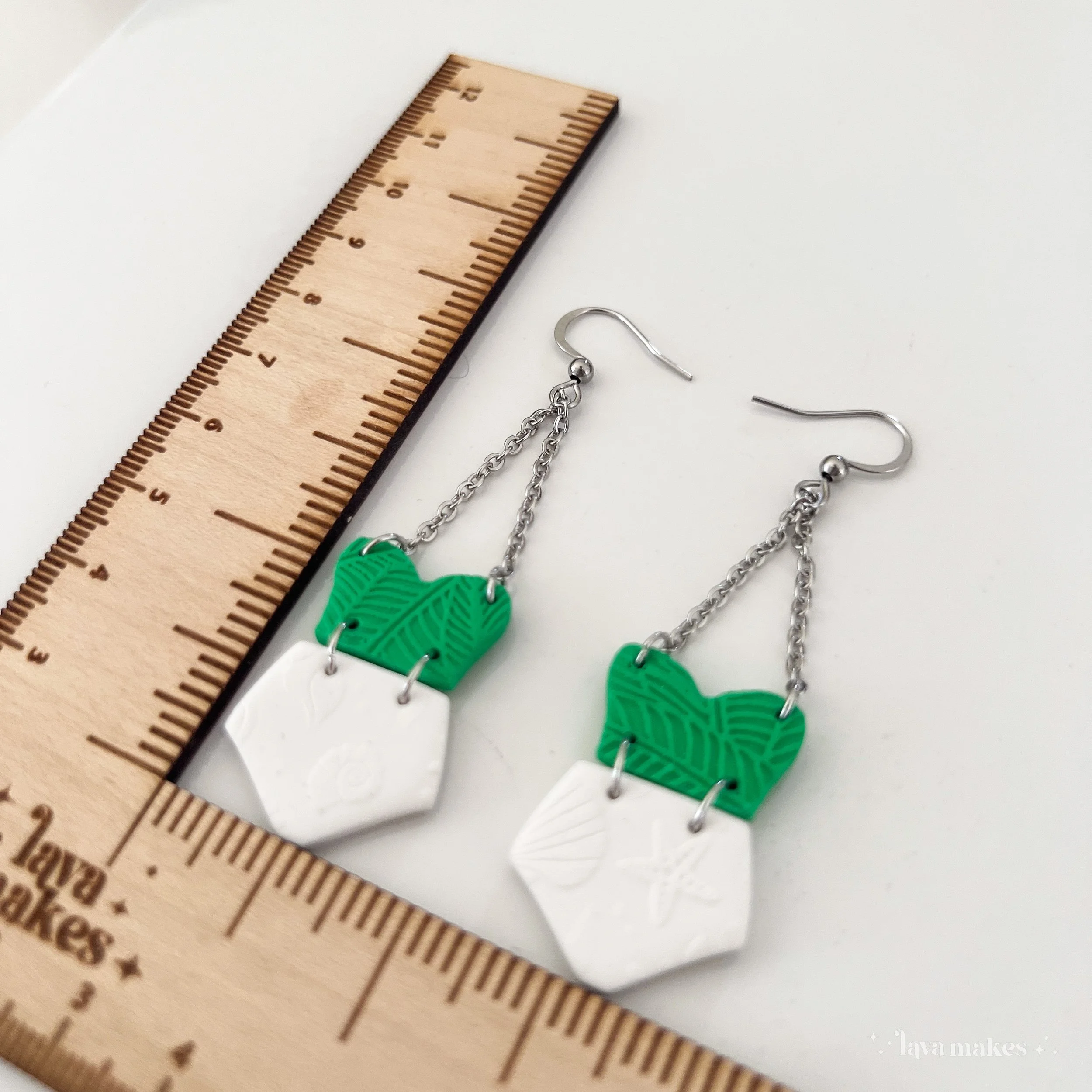 Lava-Makes-Polymer-Clay-Earrings-Bathing-Suit-Dangle-Earrings-Textured-Print-Green-White-2.3.jpg