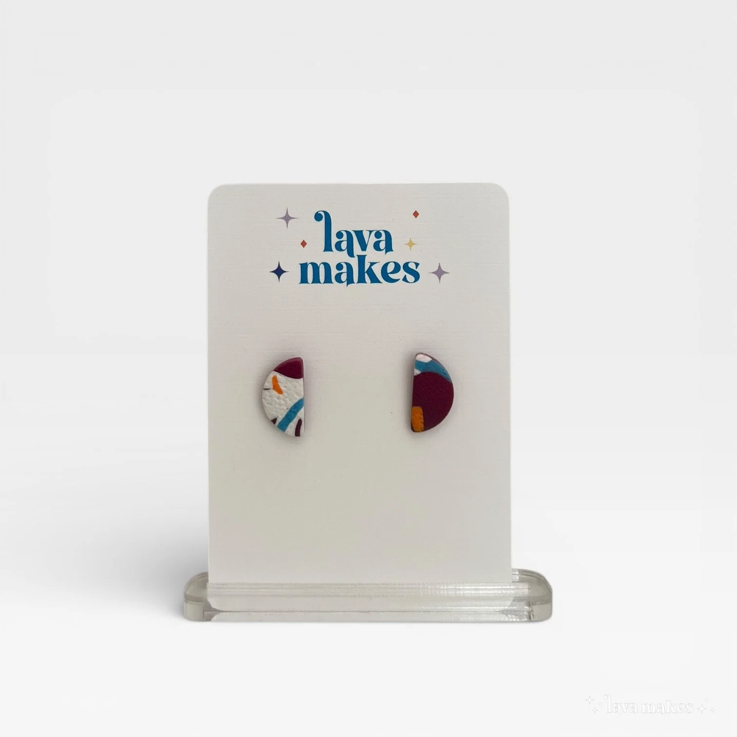 Half Circle Abstract Print in Purple