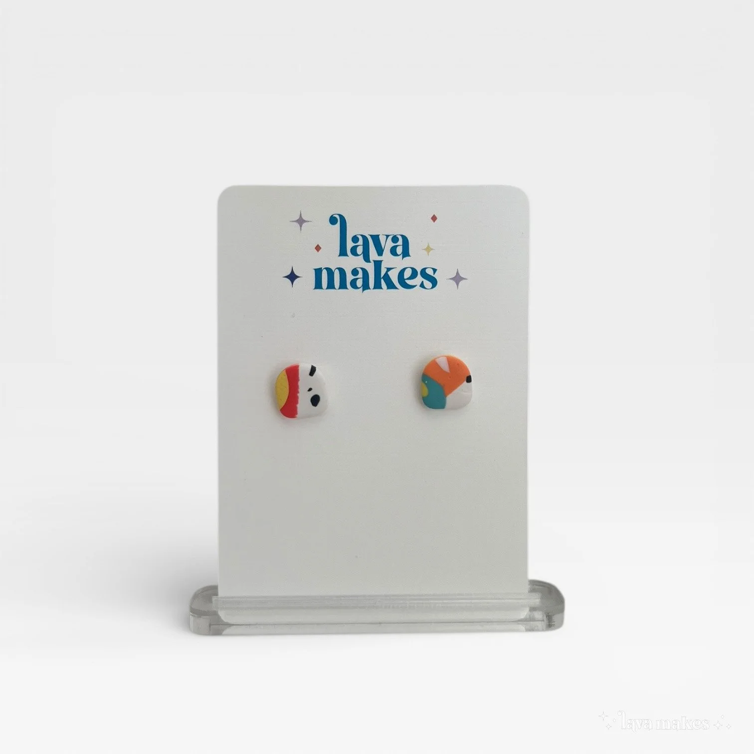 Abstract Arch Studs with Abstract Print