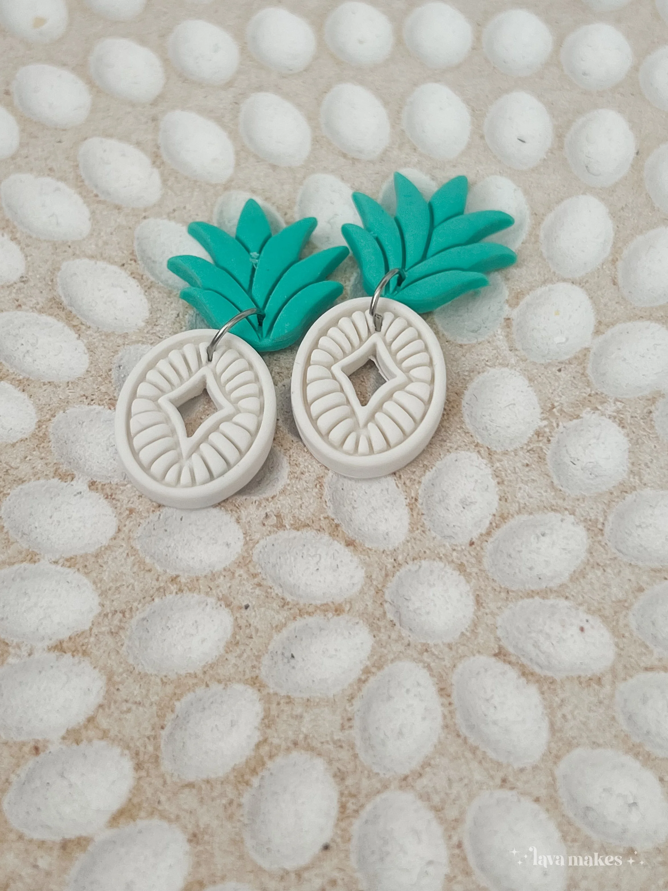 Lava-Makes-Polymer-Clay-Earrings-Abstract-Pineapple-Lagoon-White-2.1.jpg