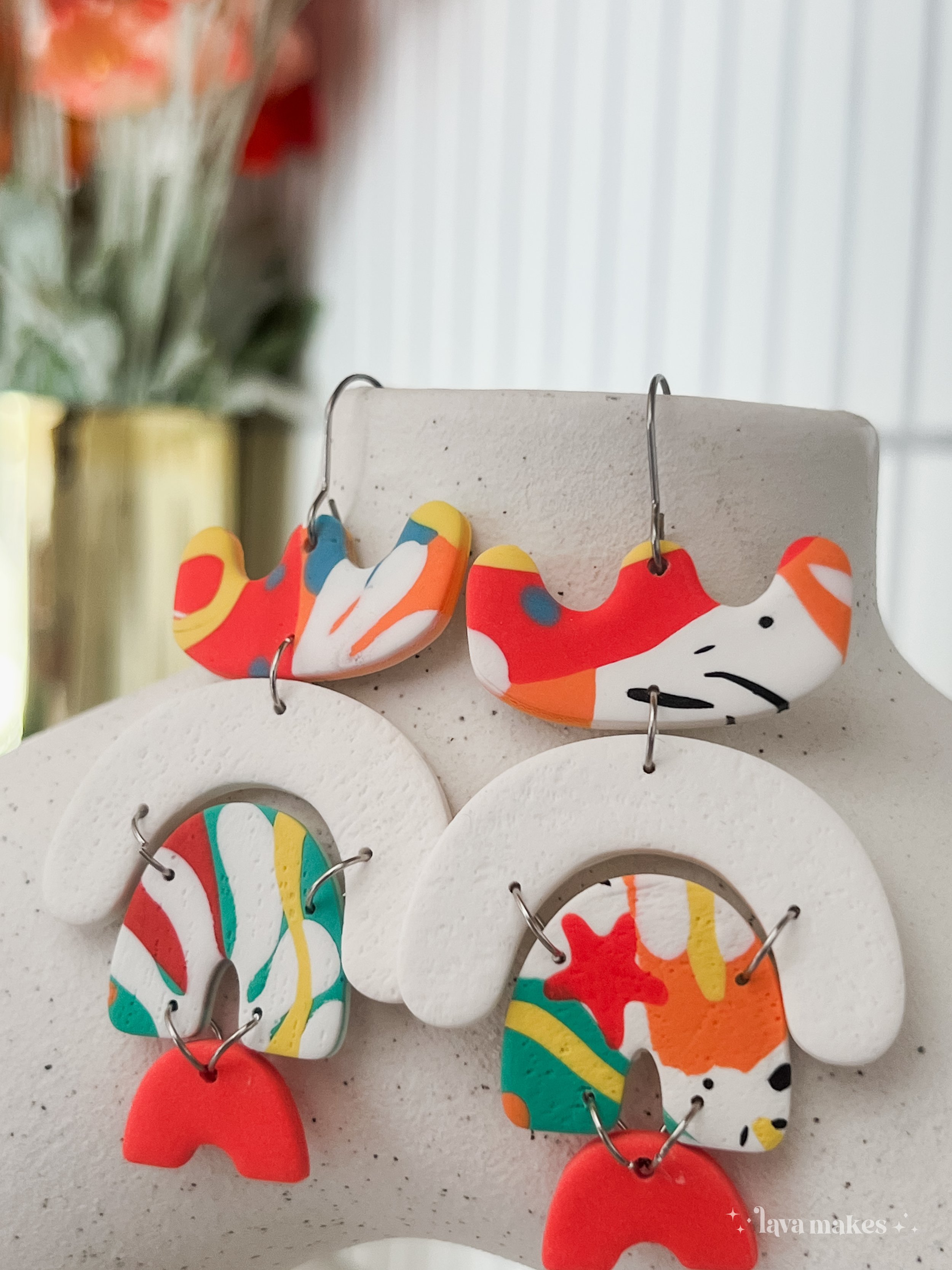 Lava-Makes-Polymer-Clay-Earrings-Large-Abstract-Tulip-Statement-Dangle-2.2.jpg