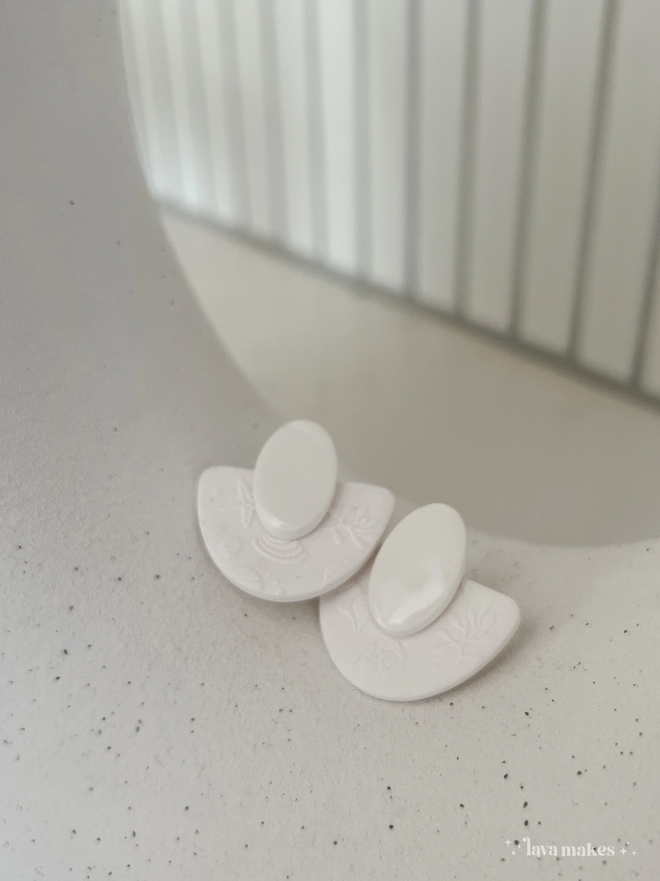 Lava-Makes-Polymer-Clay-Earrings-Soft-Geo-Semi-Circle-Oval-Studs-Textured-Resin-Gloss-White-2.8.jpg