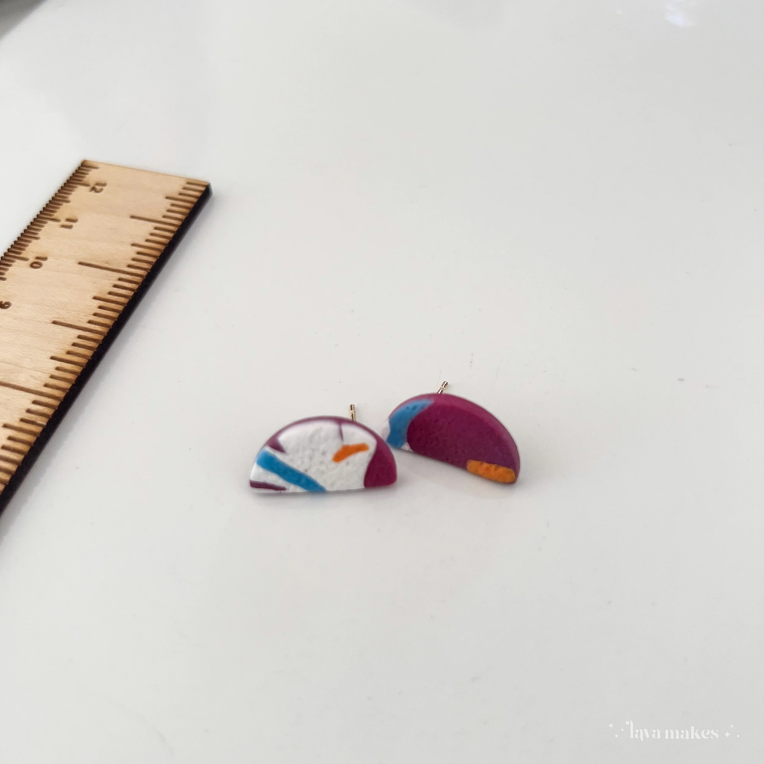 Lava-Makes-Polymer-Clay-Earrings-Half-Circle-Abstract-Print-Purple-2.3.jpg