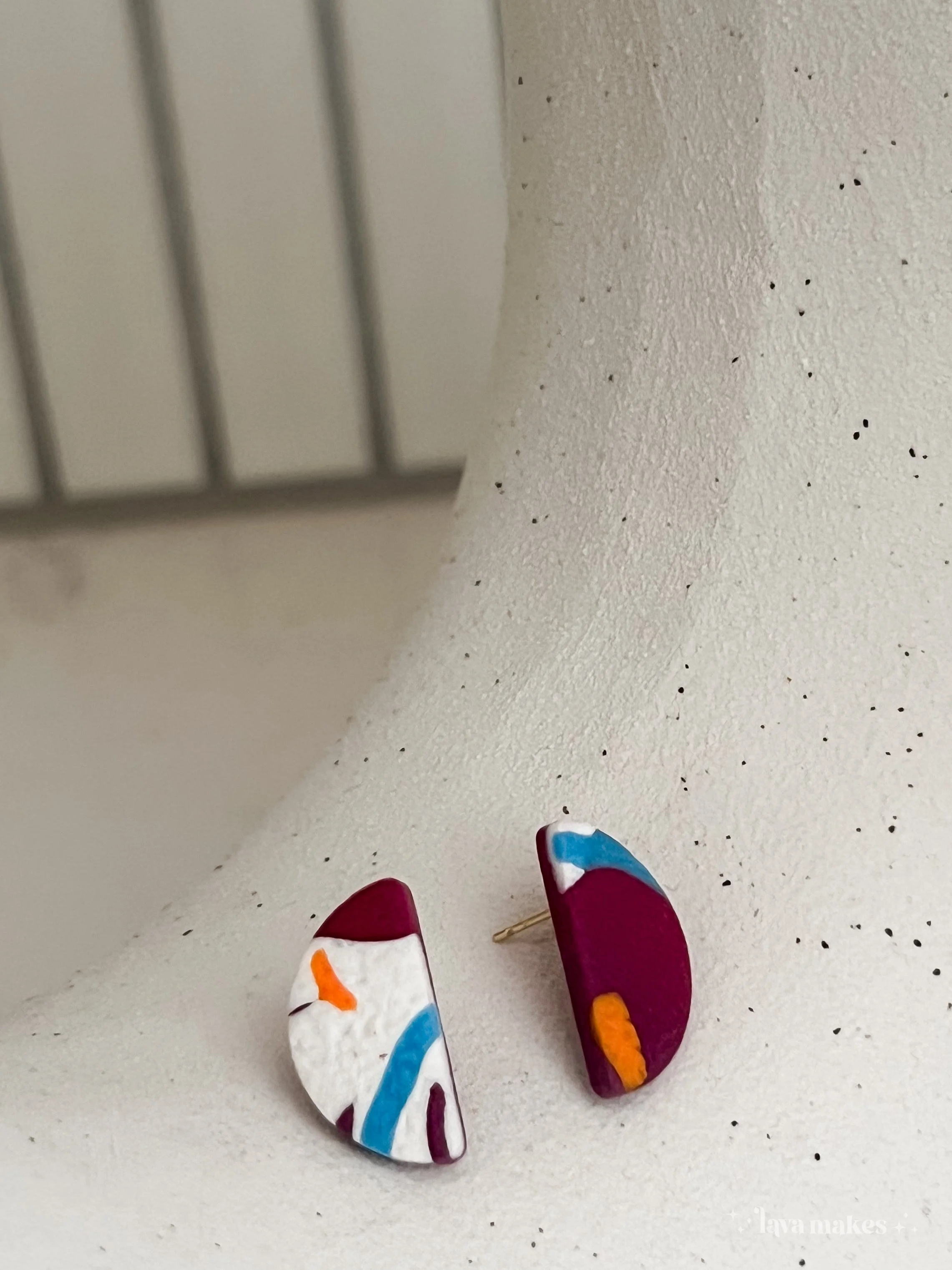 Lava-Makes-Polymer-Clay-Earrings-Half-Circle-Abstract-Print-Purple-2.4.jpg