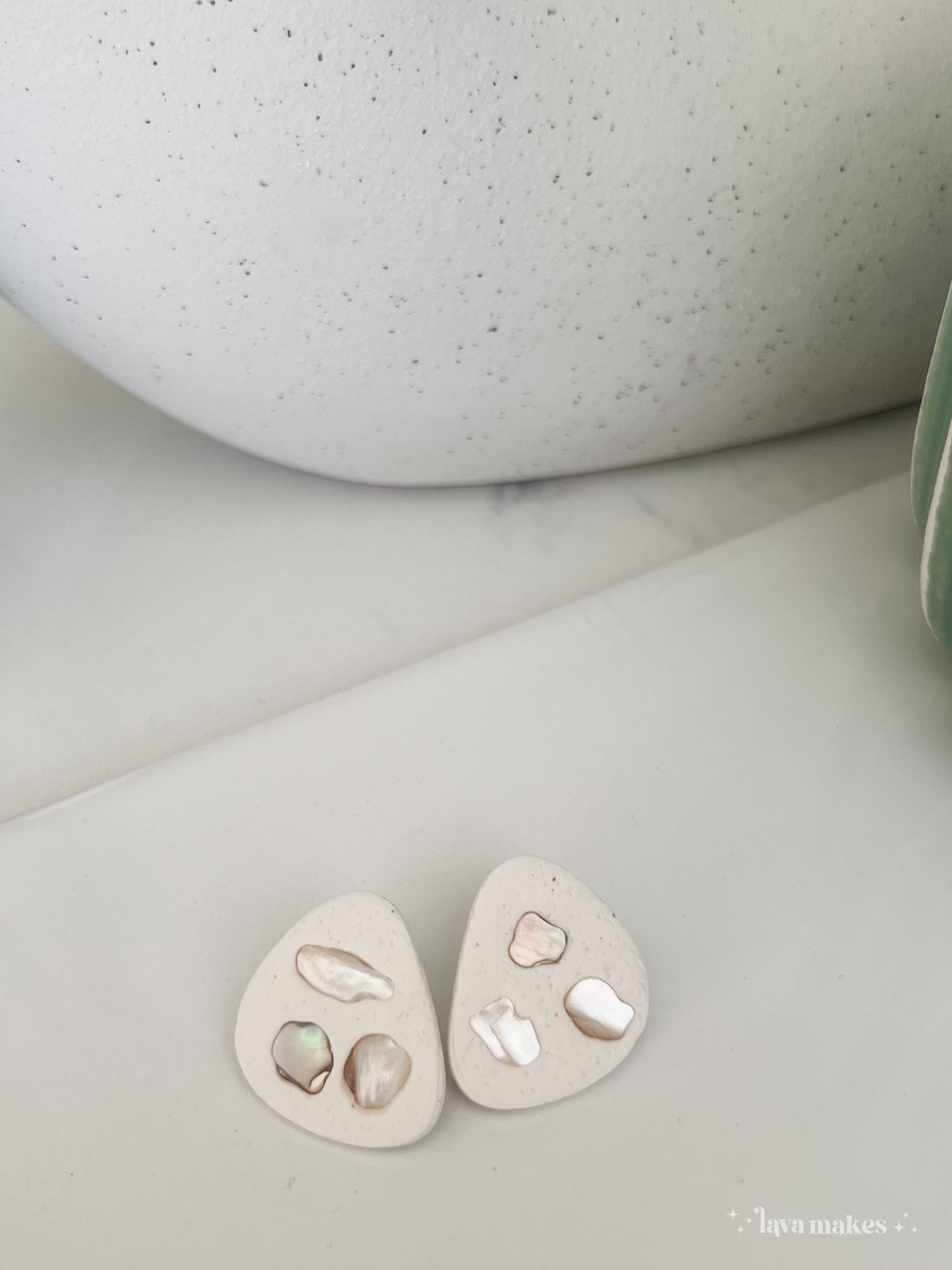 Lava-Makes-Polymer-Clay-Earrings-Abstract-Shaped-Stone-Texture-Studs-with-Shell-Pieces-2.4.jpg