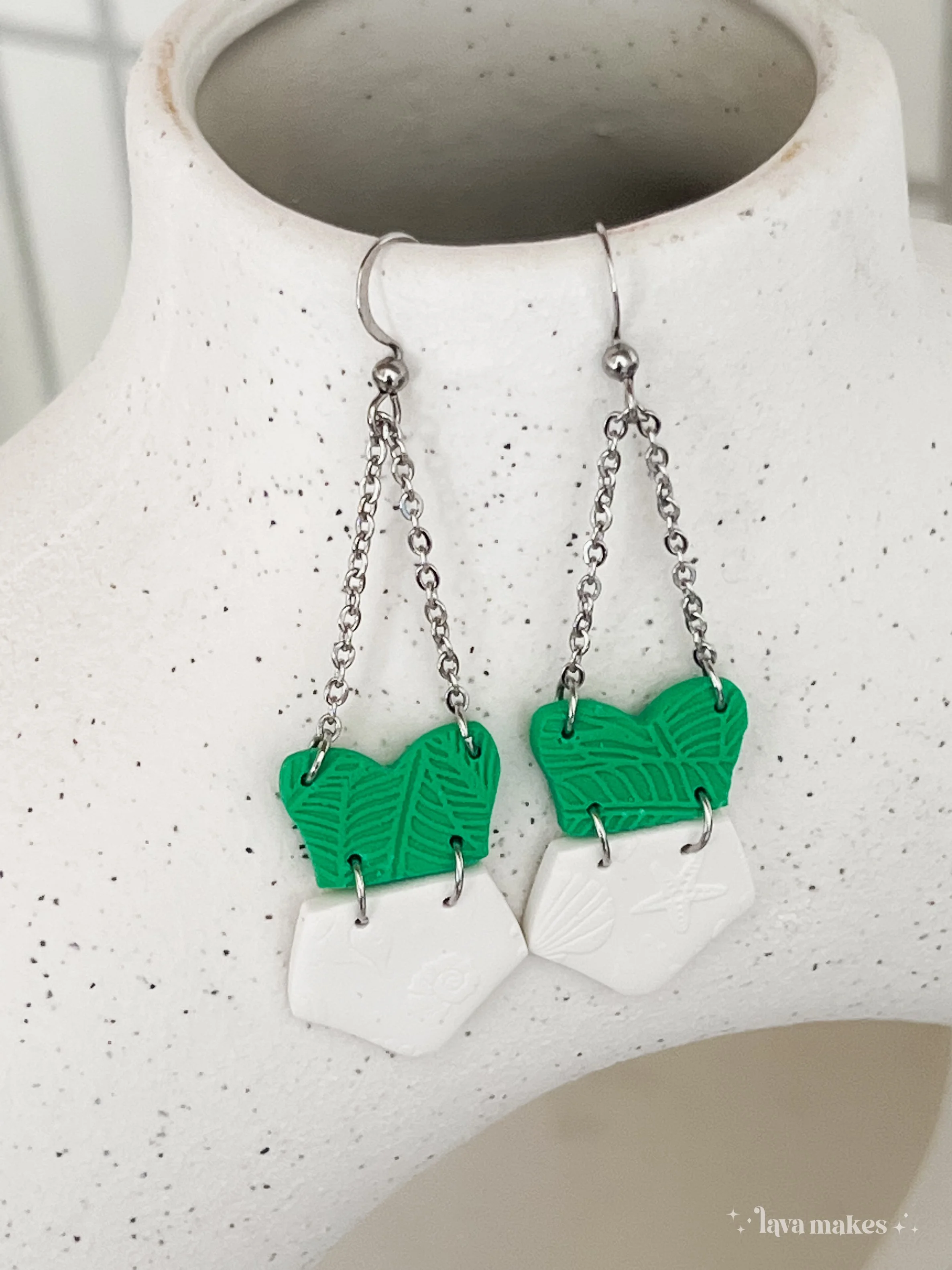 Lava-Makes-Polymer-Clay-Earrings-Bathing-Suit-Dangle-Earrings-Textured-Print-Green-White-2.6.jpg