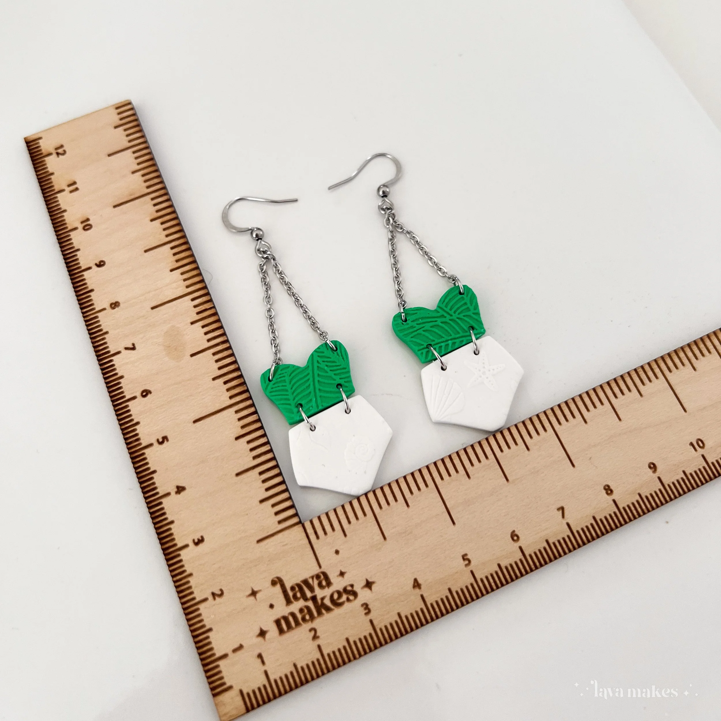 Lava-Makes-Polymer-Clay-Earrings-Bathing-Suit-Dangle-Earrings-Textured-Print-Green-White-2.1.jpg