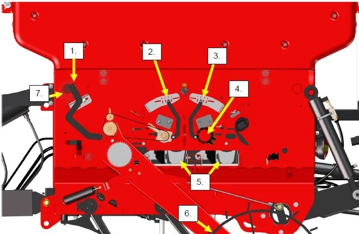 Nova Combi Seed & Fert Adjustment assembly