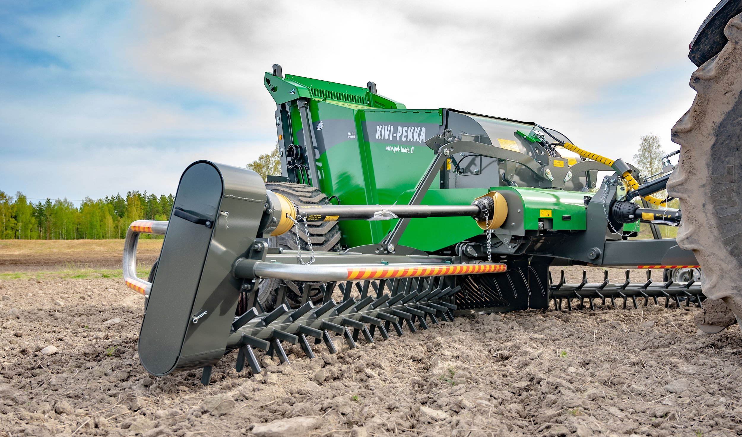 KIVI-PEKKA Stone Picker Ready to remove rocks from paddock