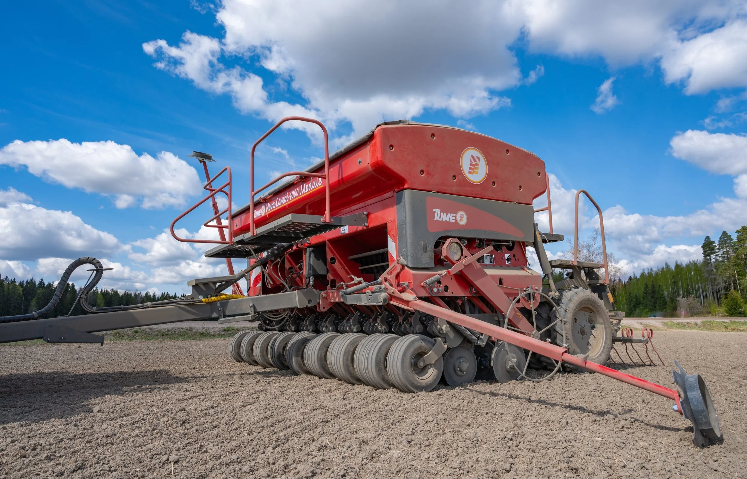 Tume Nova Combi Seed Drill in paddock