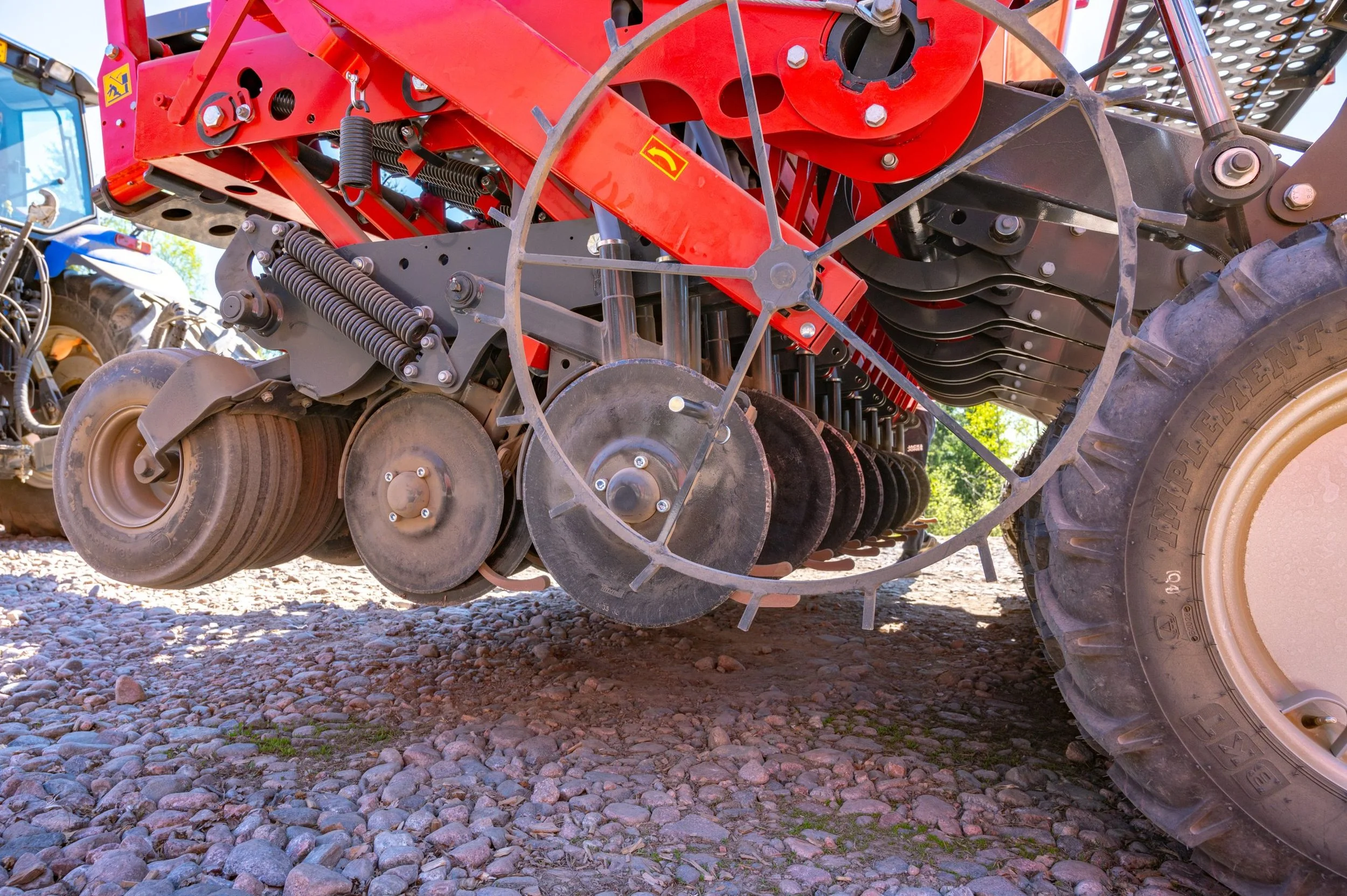Nova Combi Disc Coulters in transport raised position