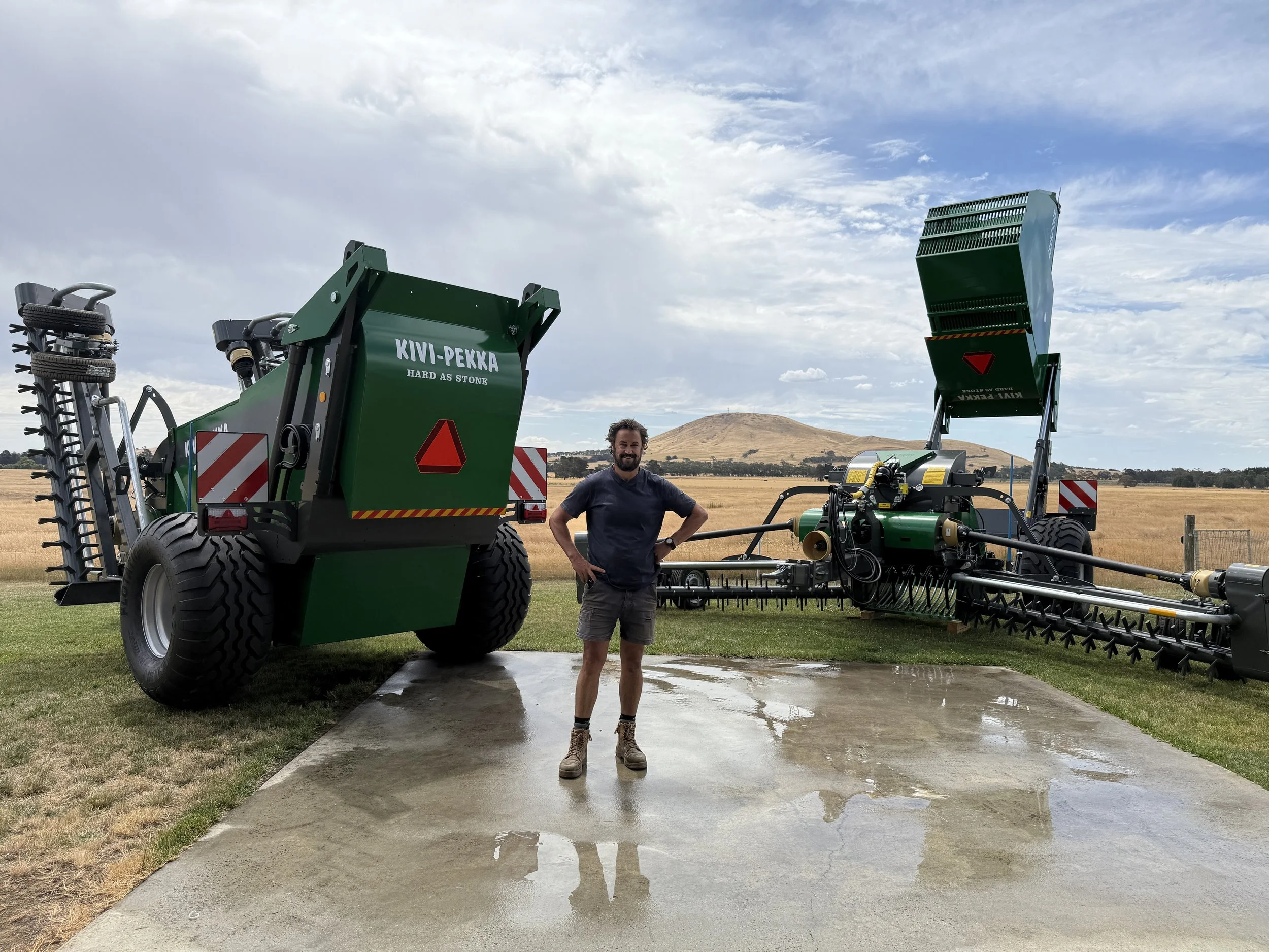 Will de Fegely, owner of KIVI-PEKKA Australia, supporting Australian farmers with stone removal and precision seeding solutions.