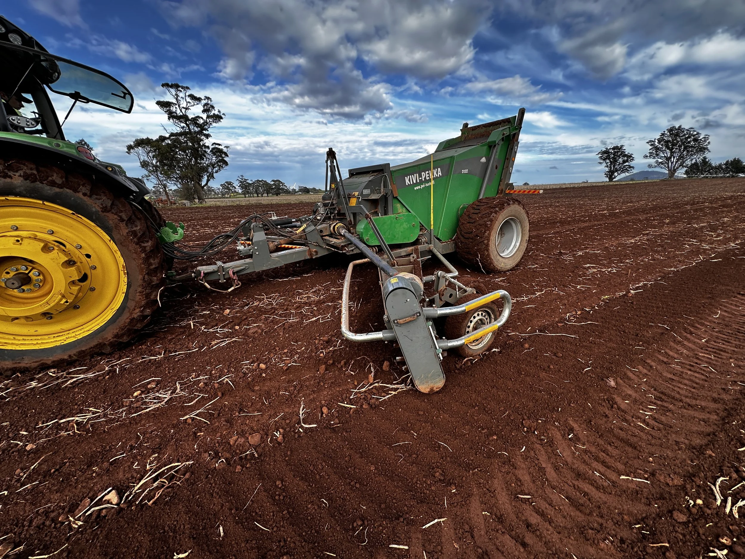 Xavier Toohey with his KIVI-PEKKA stone picker after five years of reliable operation in Victoria.