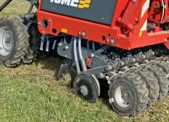 Nova Combi depth control wheels that control seeding depth and terrain contour control heavy duty