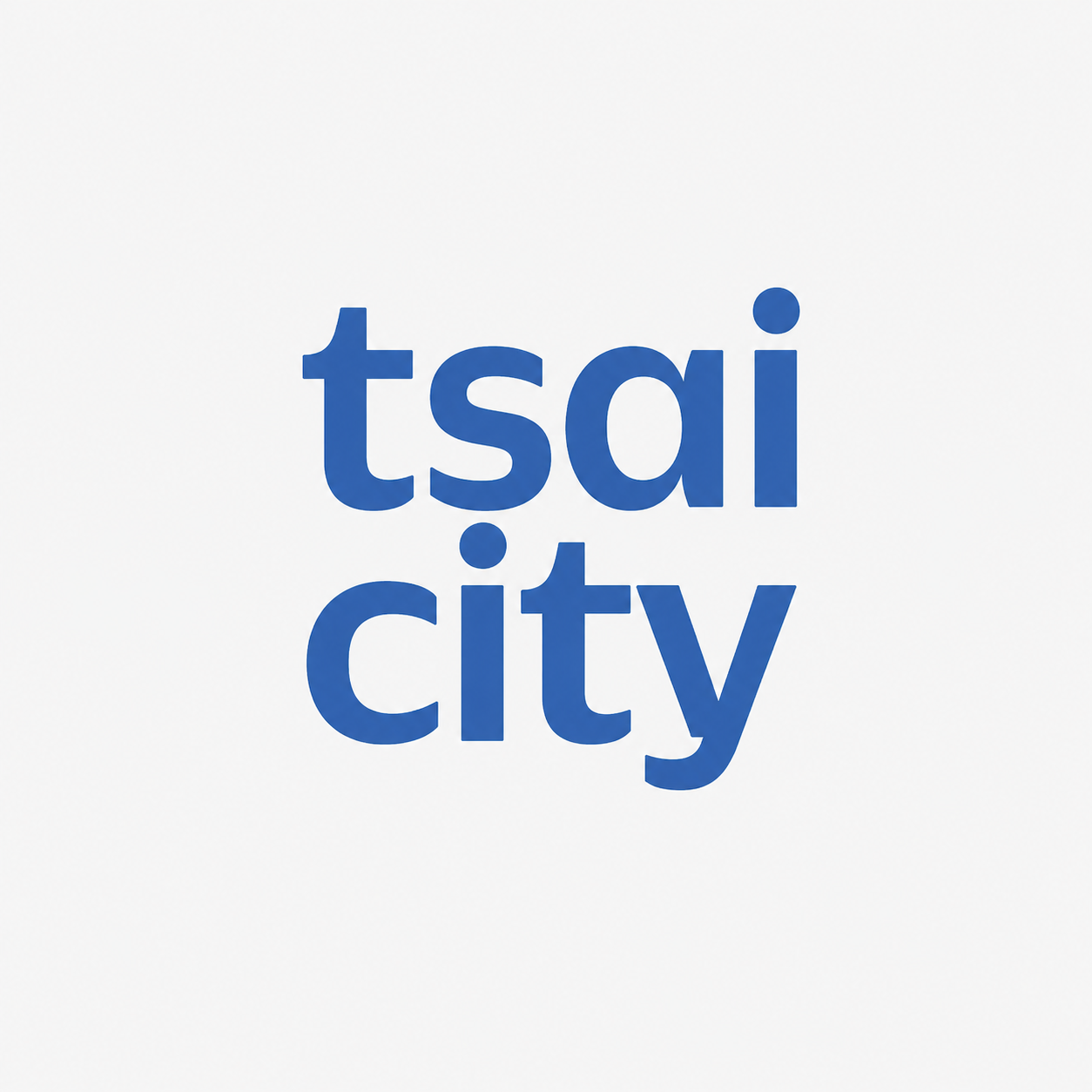 Logo of Tsai City displayed in blue text on a white background