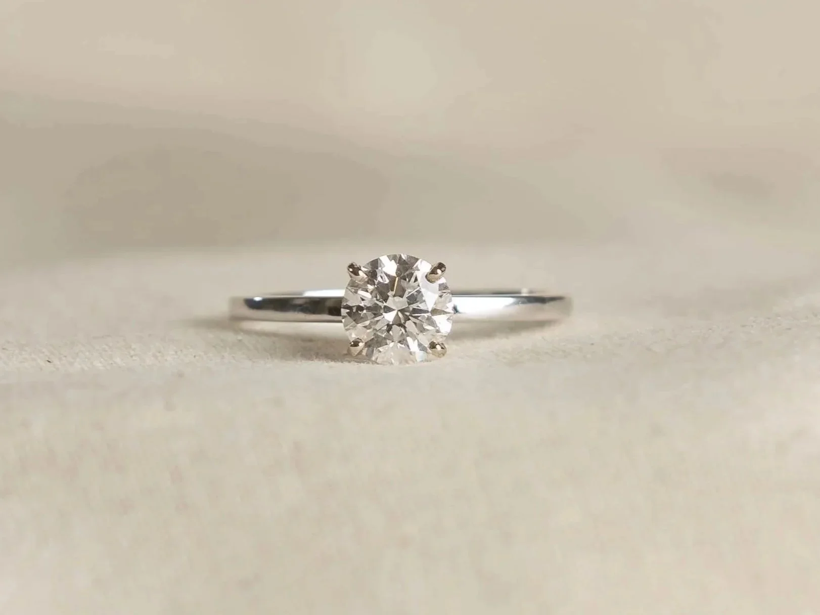 Stock Ring - 1 ct Brilliant cut Round