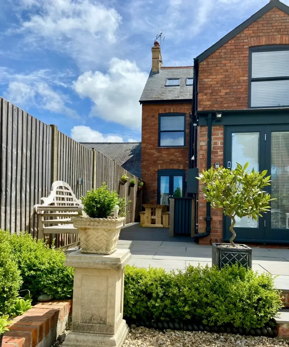 Back of the house and garden