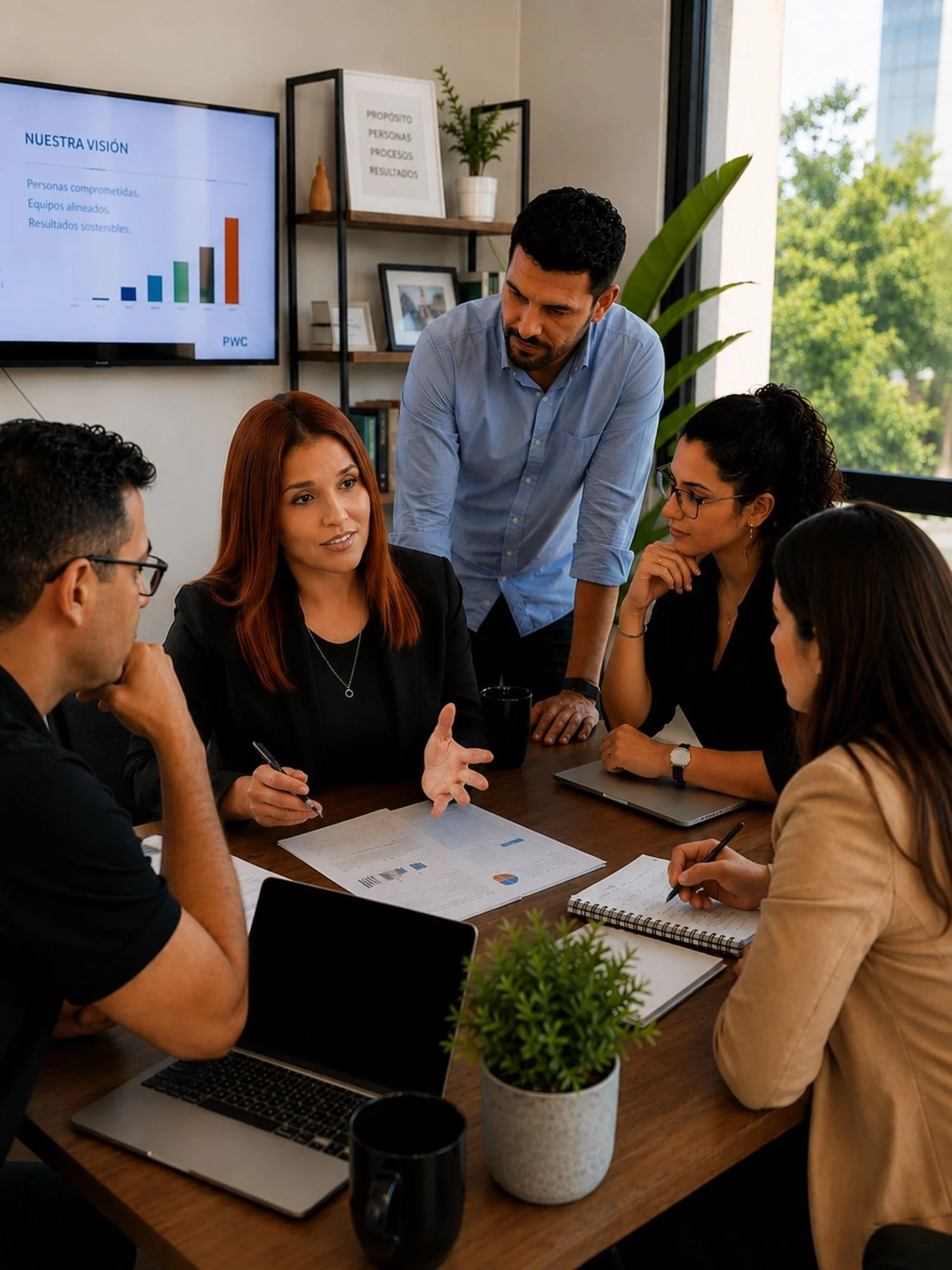 Tania Quiñones facilitando sesión de trabajo en equipo  para empresa pequeña en Puerto Rico