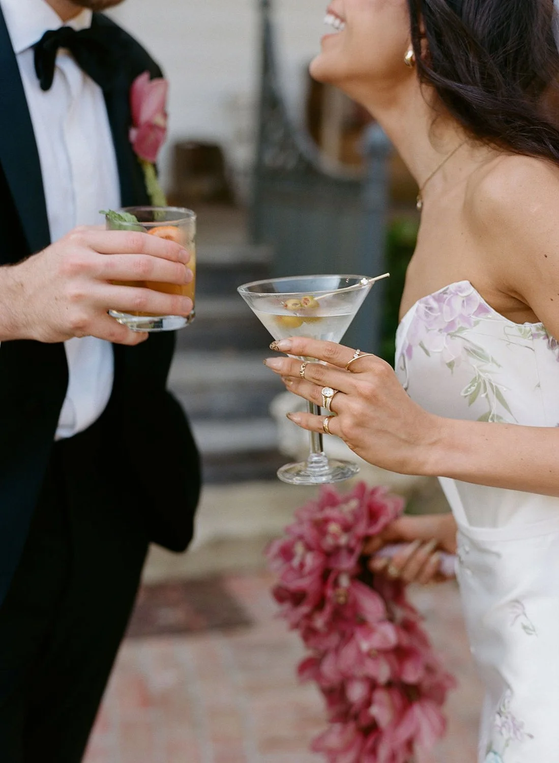 florist-cocktail-party-bride-groom-bouquet-cymbidiums