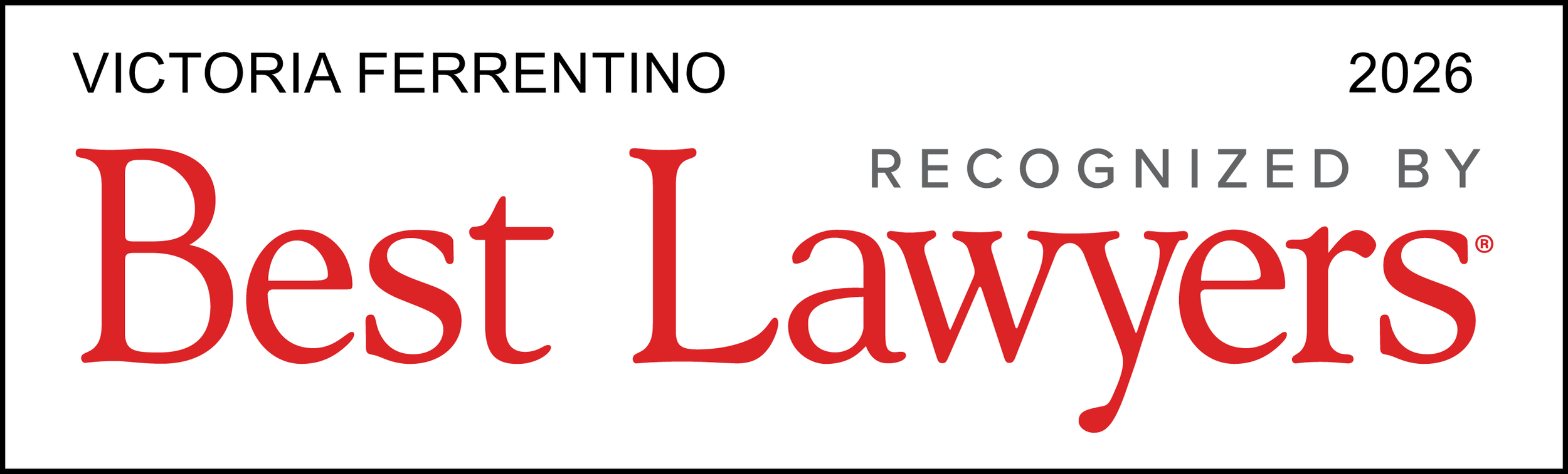 Victoria Ferrentino Best Lawyers badge 2026