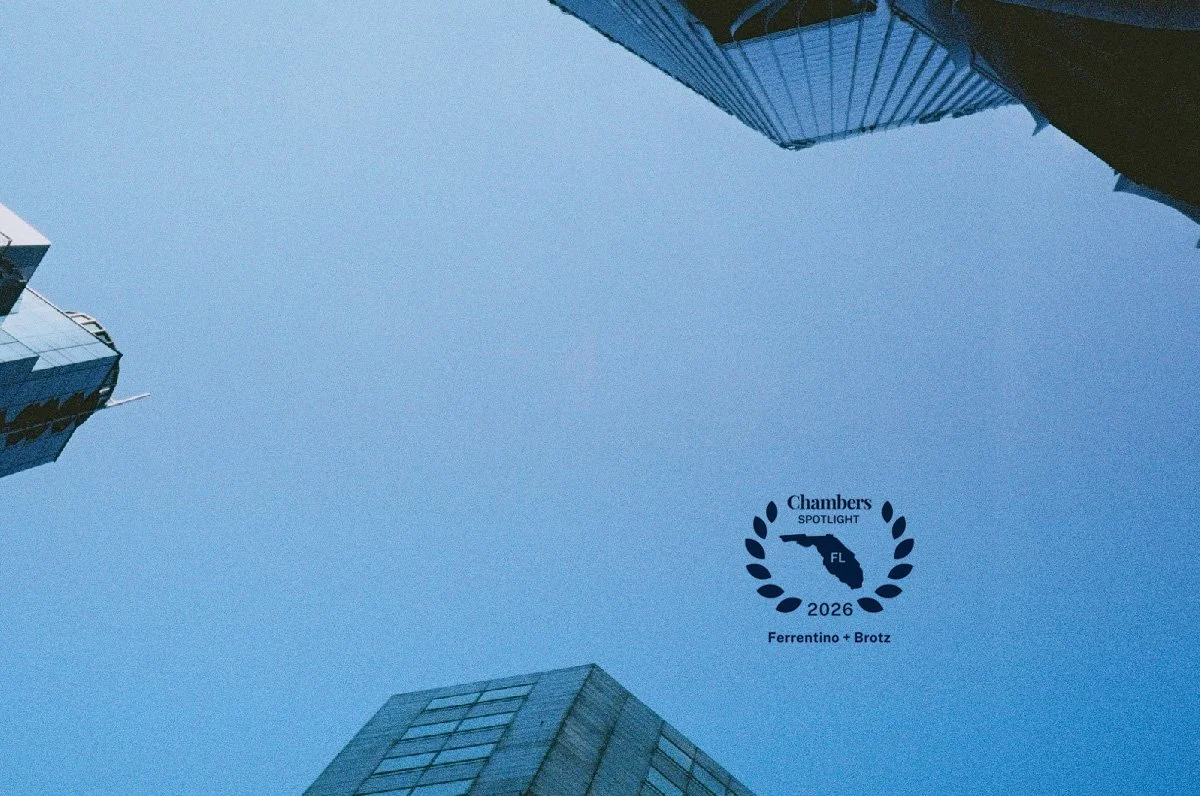 blue sky with office buildings