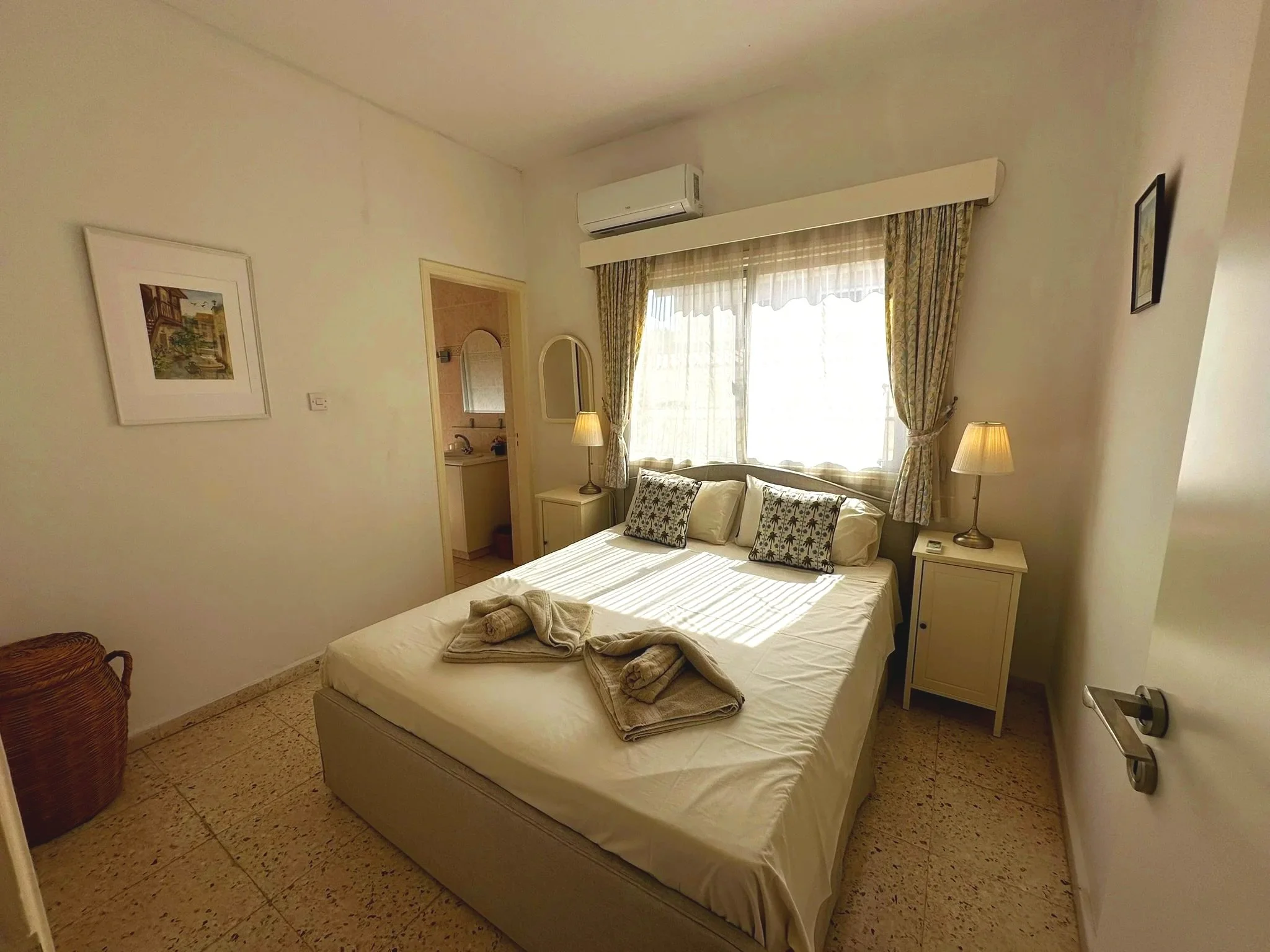 Villa bedroom with a king-size bed