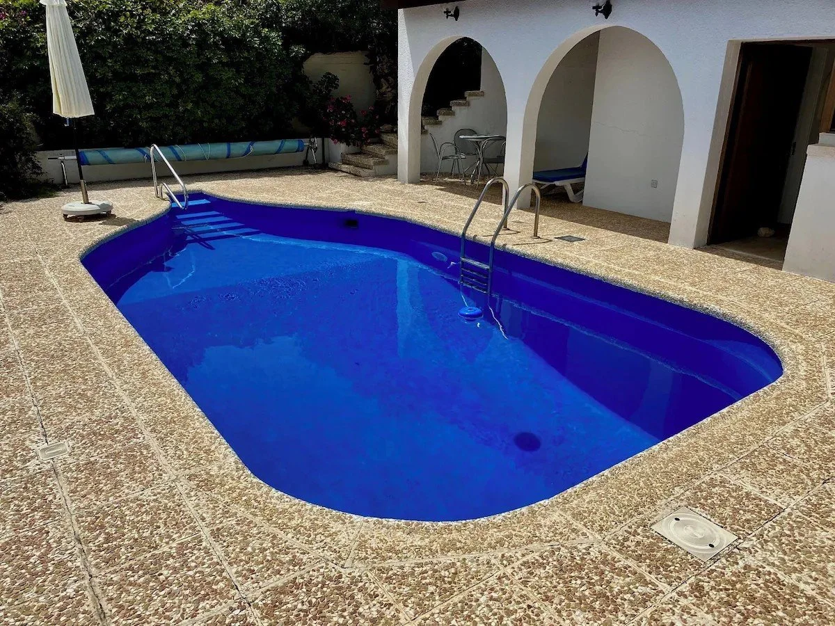 Heated swimming pool at Margarita Villa, Pissouri