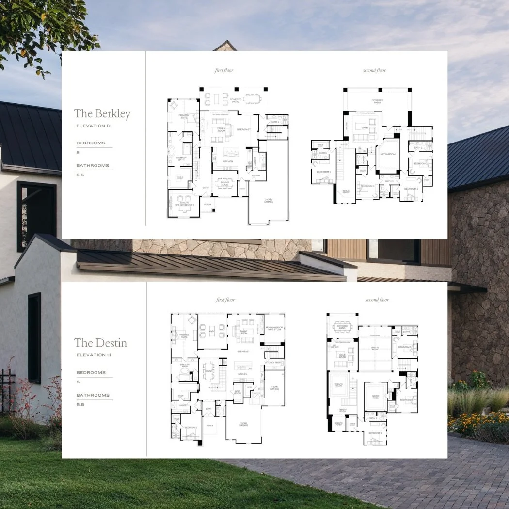 We&rsquo;re proud to introduce two new floorplans at The Overlook - The Destin and The Berkley. Designed with multiple elevation options, these homes offer enhanced customization and distinctive curb appeal, allowing you to create a home that truly r