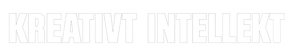 Bold white text on a black background that reads 'KREATIVT INTELLEKT'.