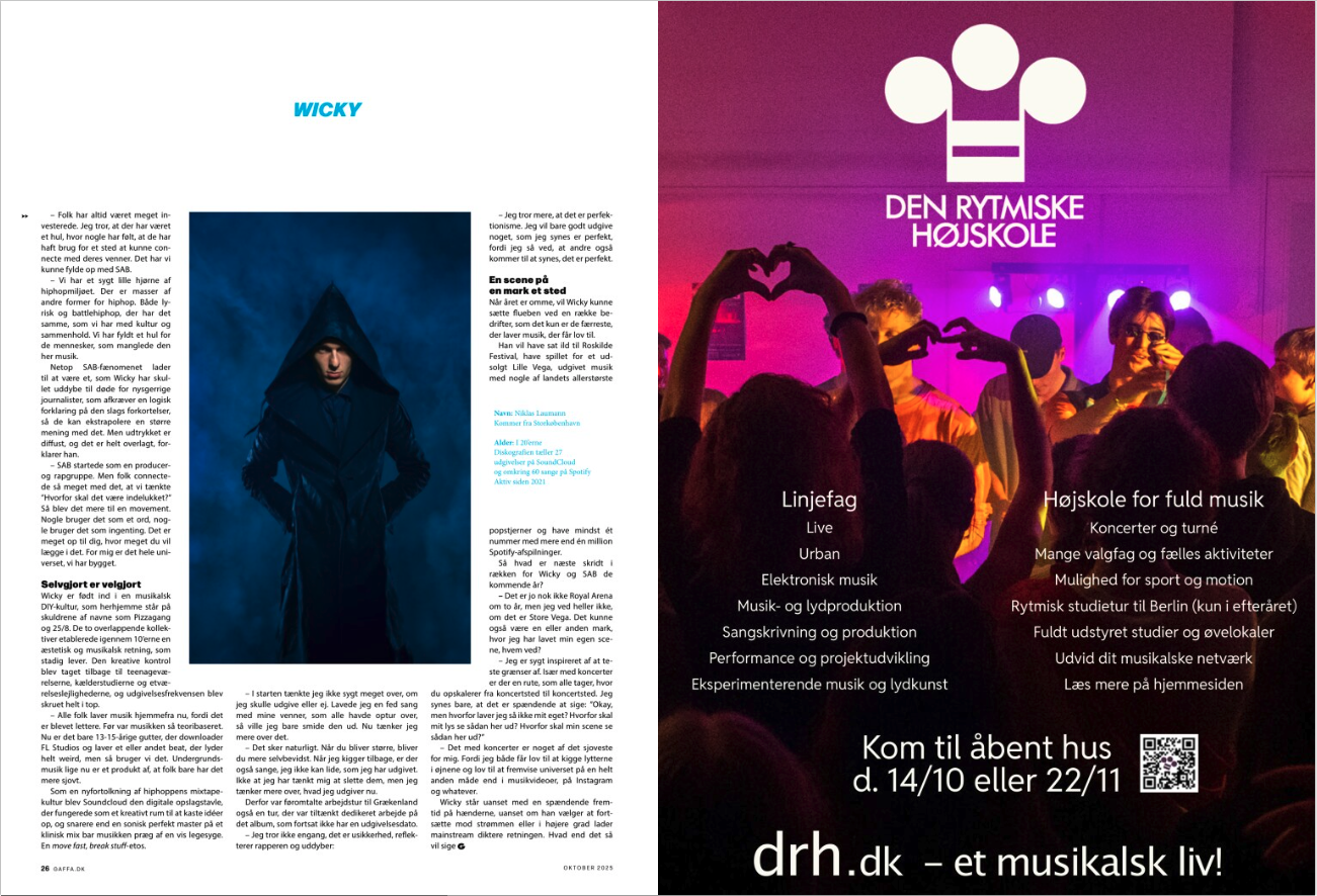 Gaffa, Jeg er sygt inspireret af at teste grænser af.