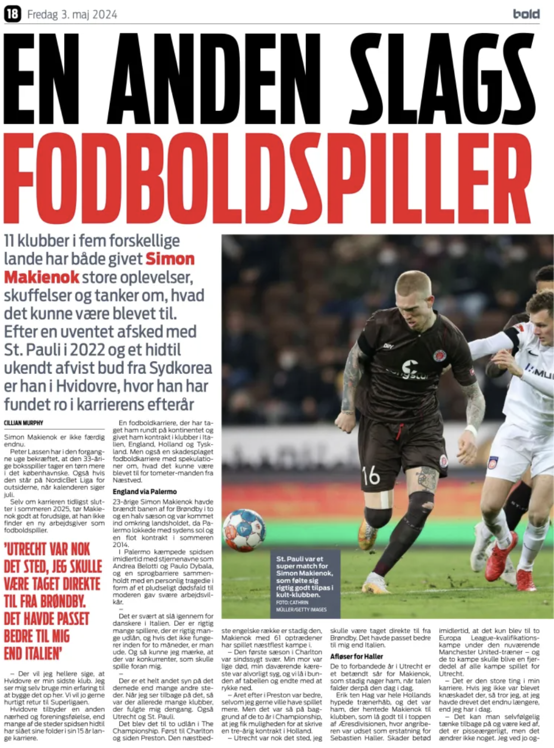 Simon Makienok Ekstra Bladet maj 2024