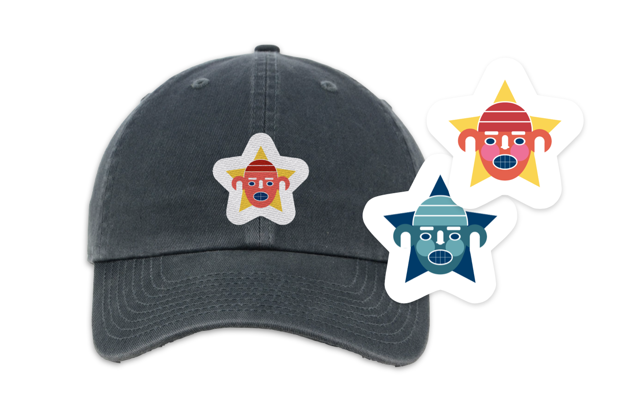 Merch proposal using the “friends” and little tokens customers can take with them. Caps, stickers and totes of all the characters, that encourages customers to choose the “friend” they relate to the most.