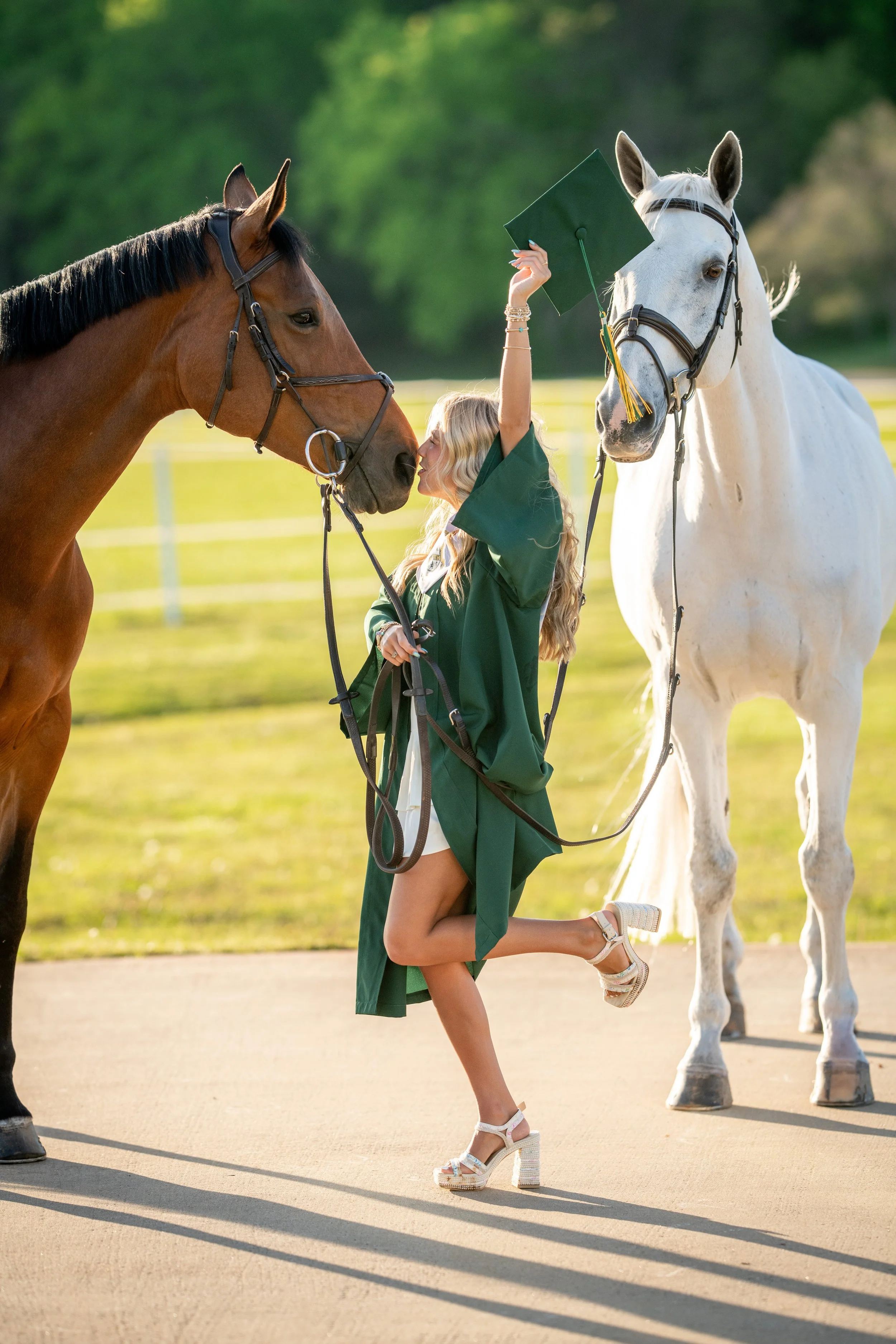 Anna Scott Senior Photos with Cadett and Ivey | Cartersville, Georgia