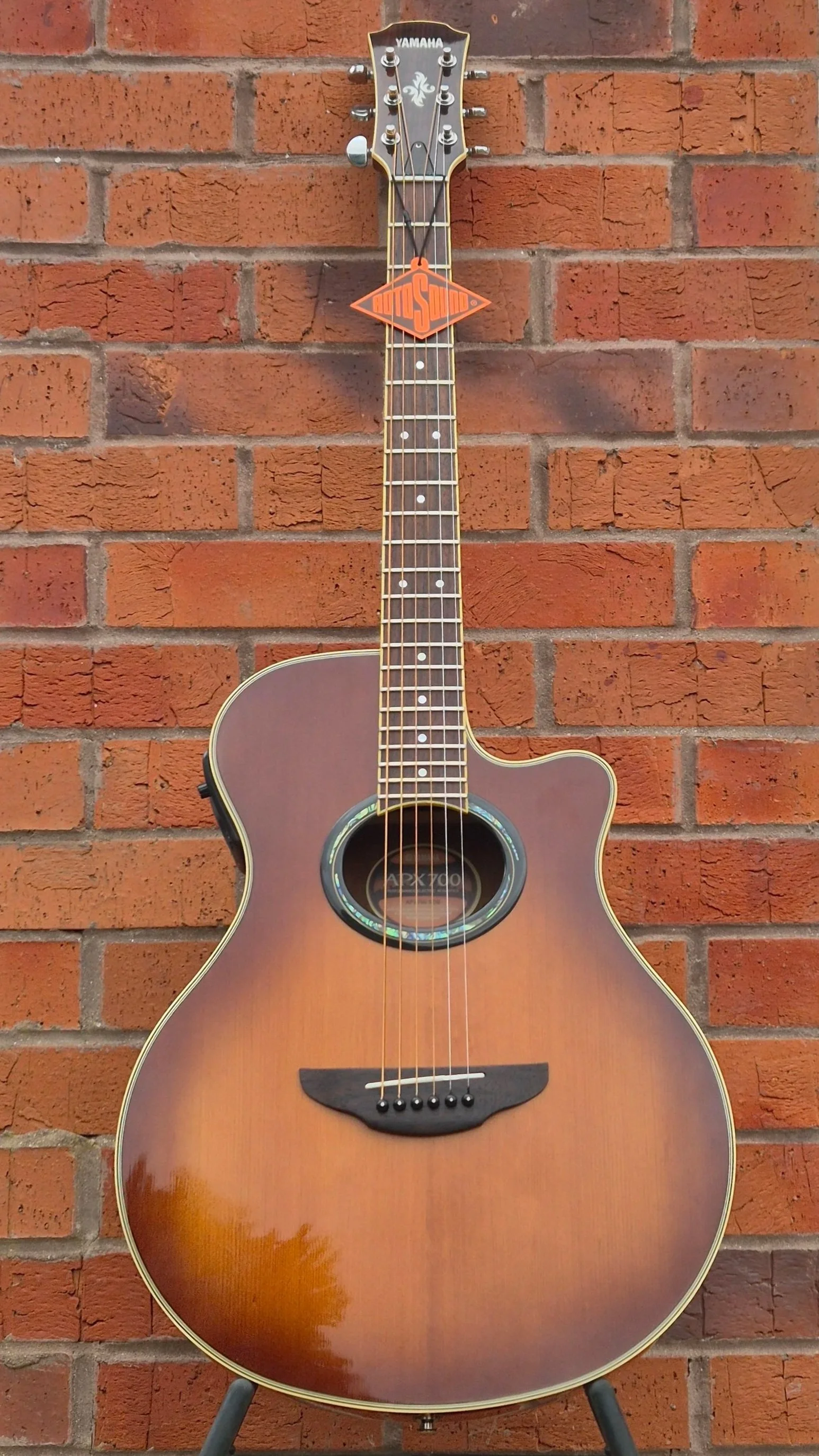 An acoustic guitar.