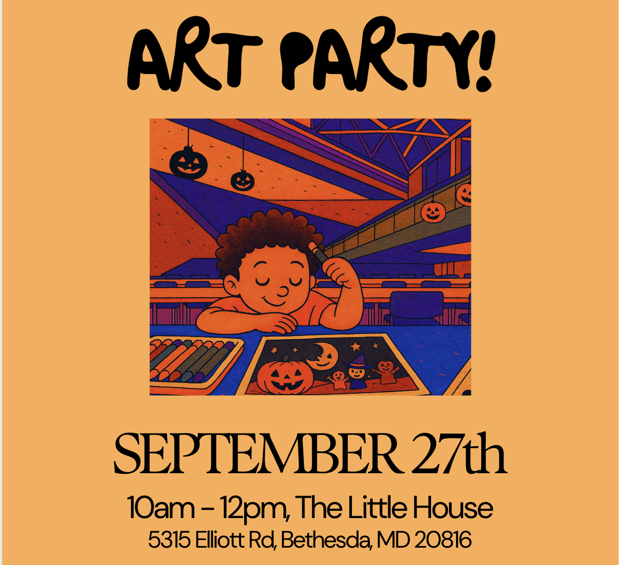 Wessie & Friends Art Party - Halloween!