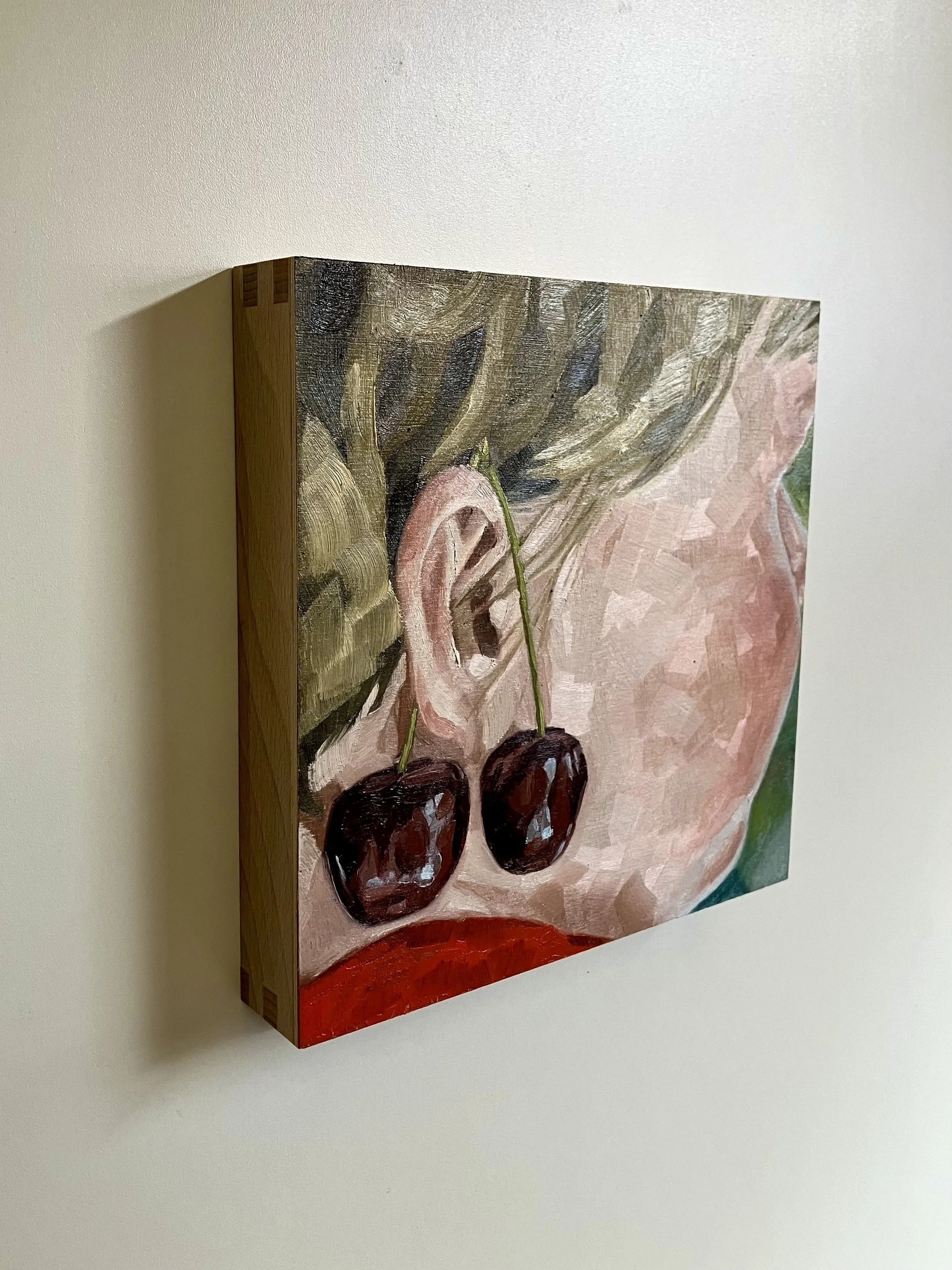 As my ears hang heavy, with a lingering taste of cherry 20x20cm