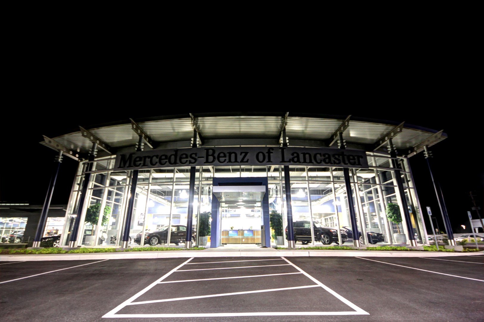 EXTERIOR ELEVATION AT NIGHT