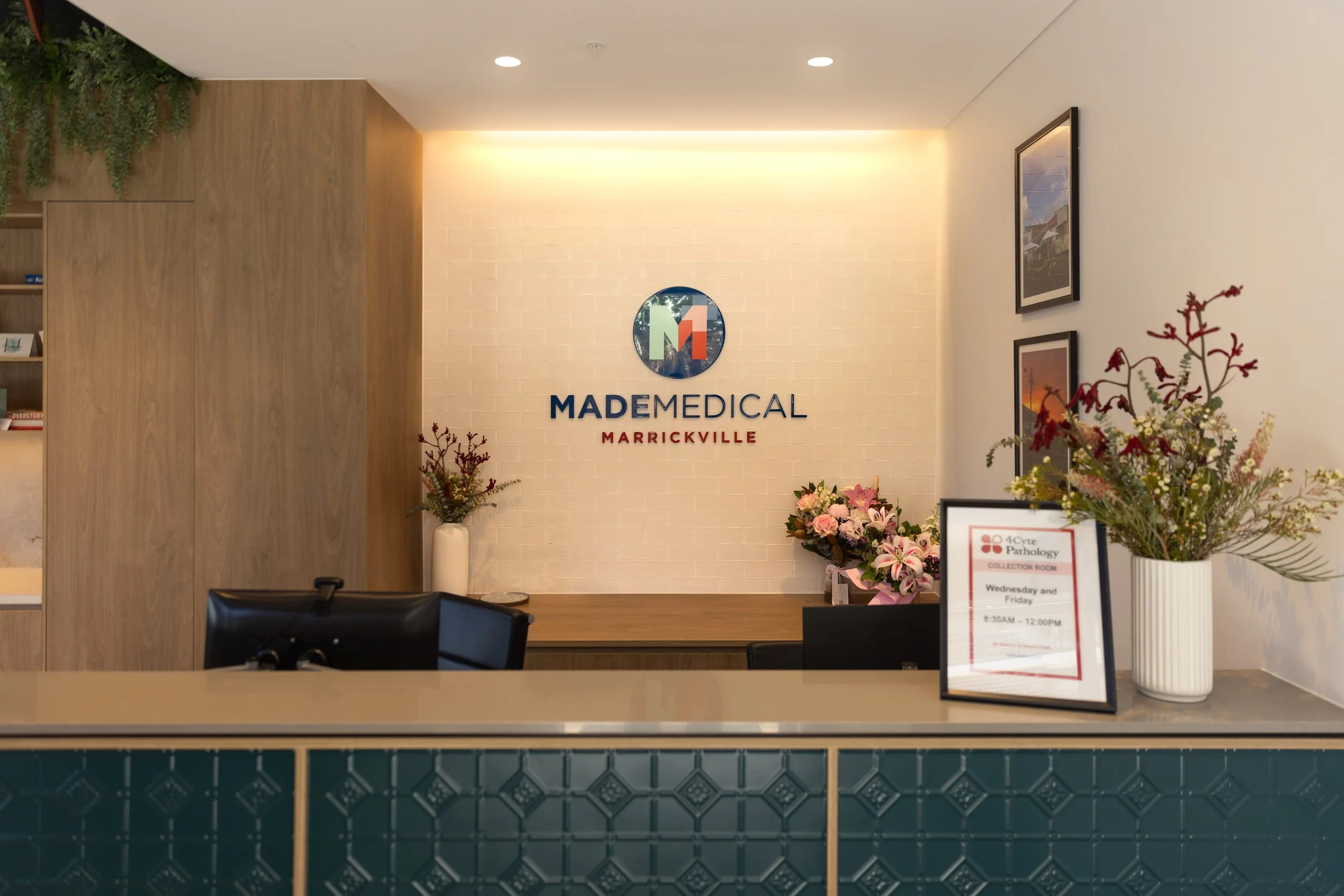 Made Marrickville Medical Fitout - Receptionist Area