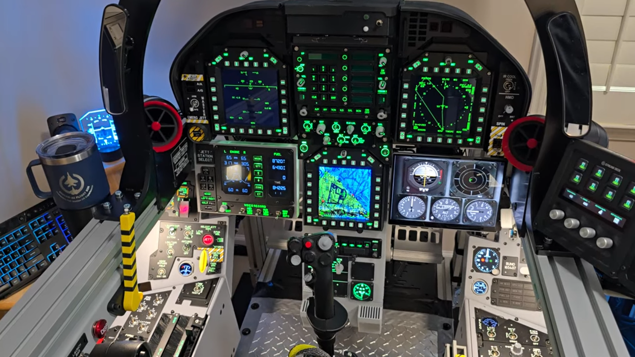 Forward Cockpit V5.0 Seat View, Showing Off ReShade Brightness Added to DDI's and AMPCD in DCS