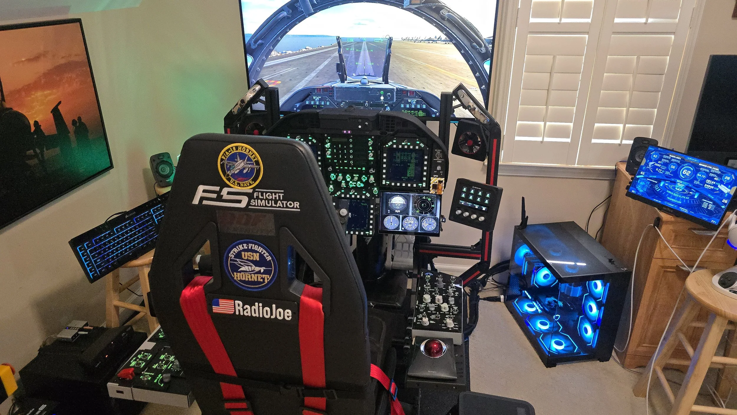 Right Rear Wide View of VidCom-AI Sim-Rig (Portrait)